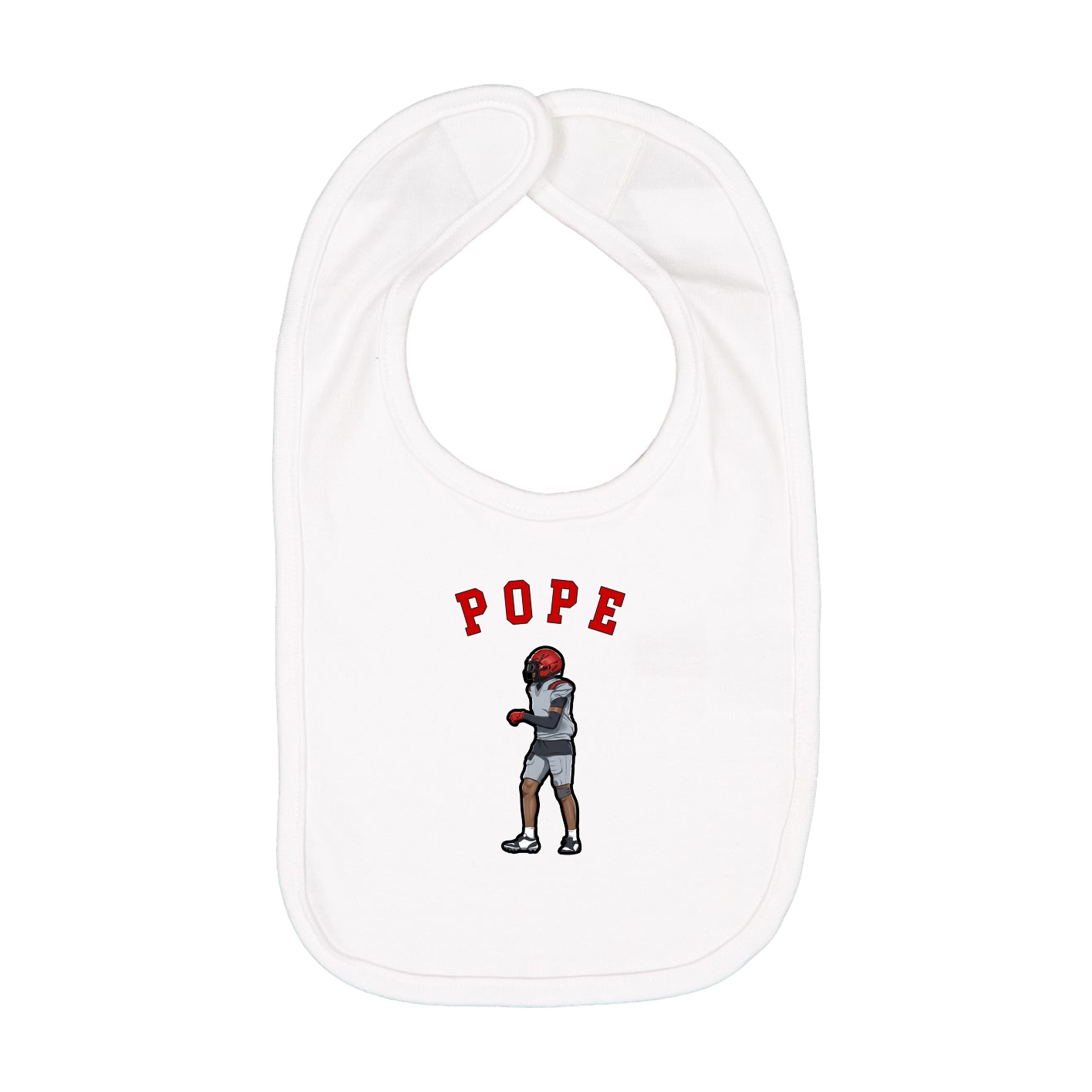 Infant Bib — Shirsey Arch in White