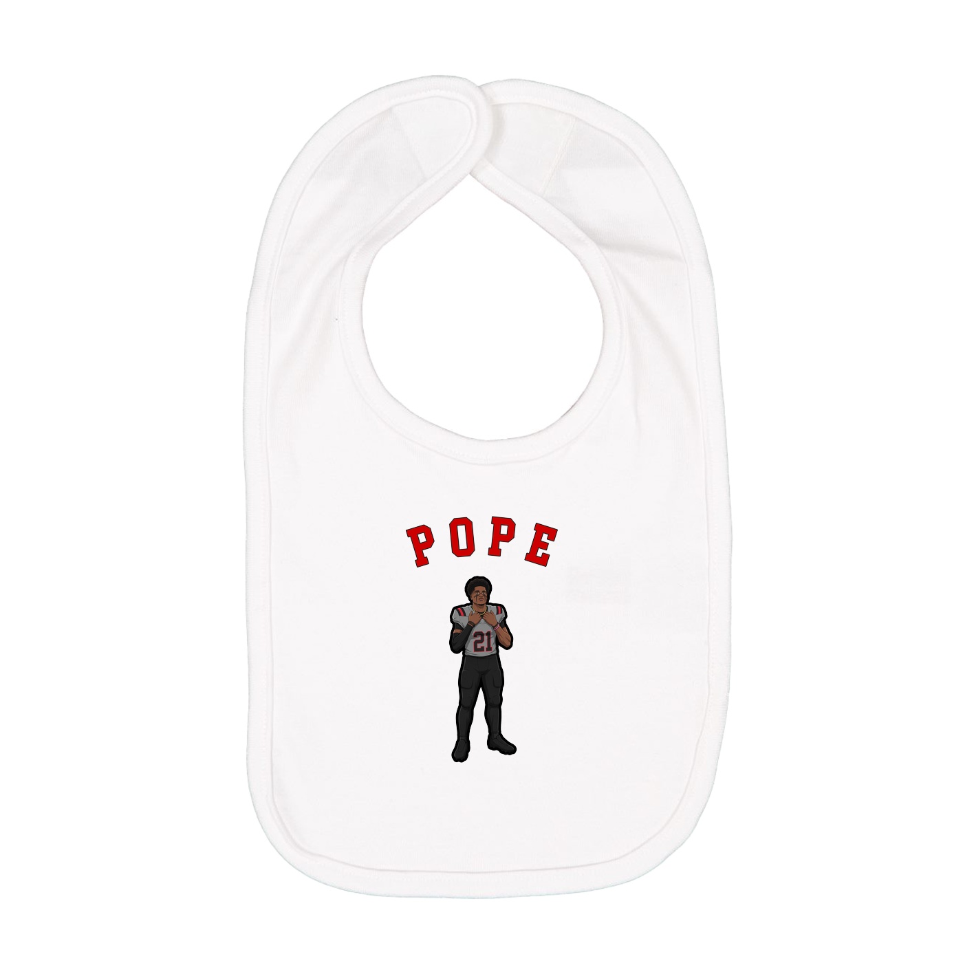 Infant Bib — Shirsey Arch in White