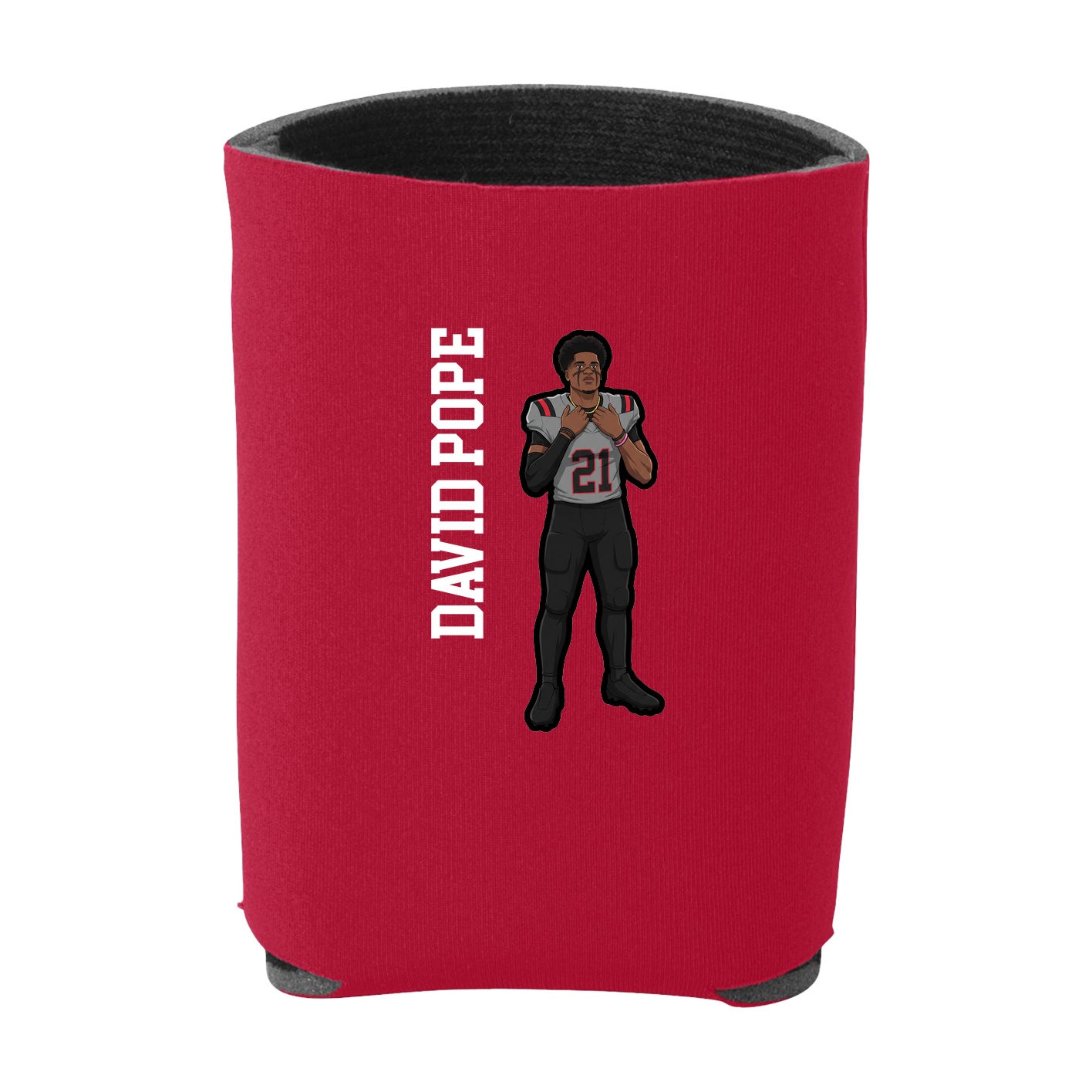 Can Holder — Name Vertical in Red