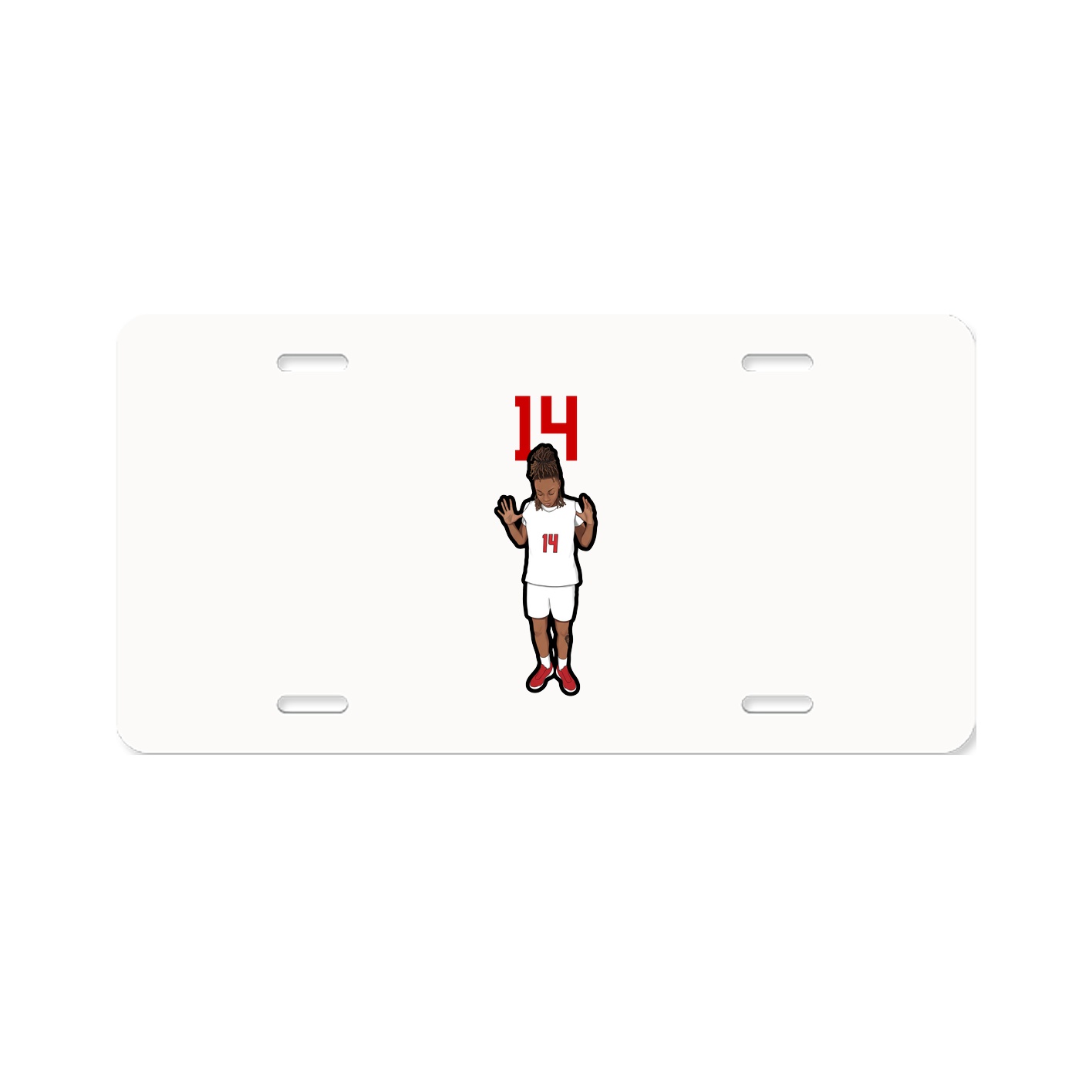 License Plate — Number Top in Classic