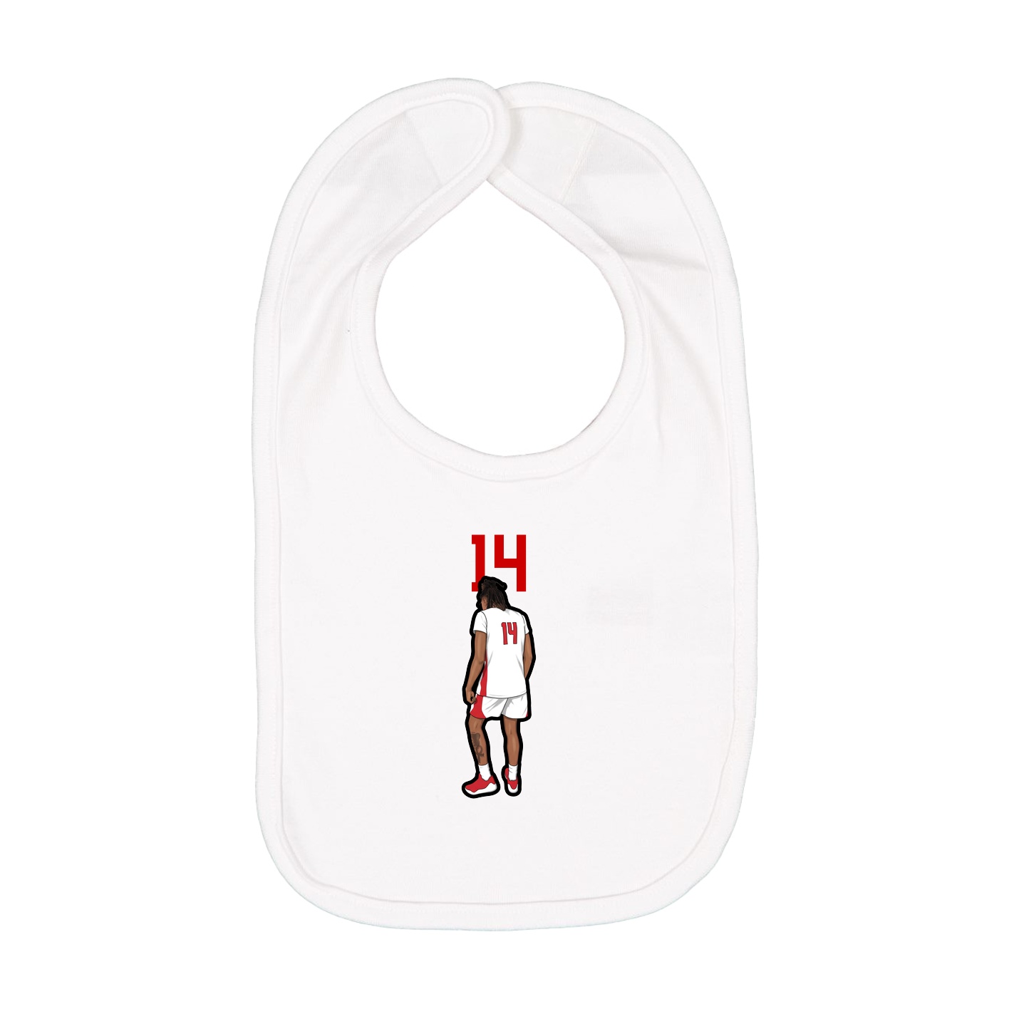 Infant Bib — Number Top in White