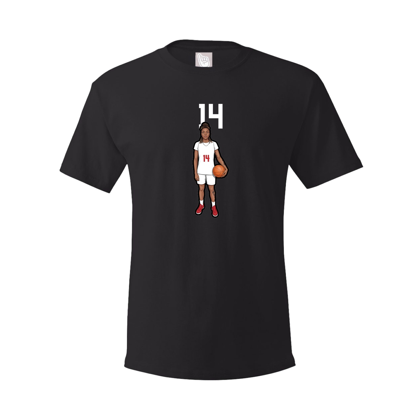 Youth Tee — Number Top in Black