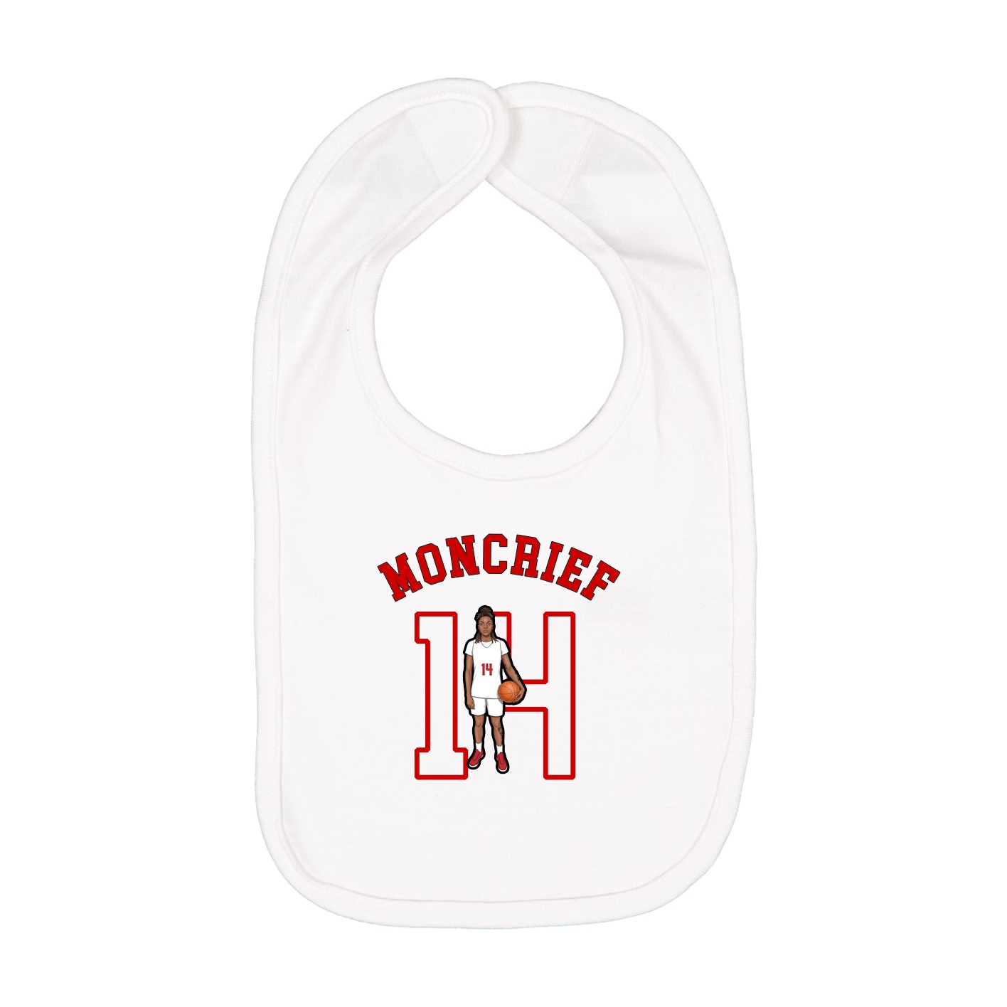 Infant Bib — Shirsey Arch in White