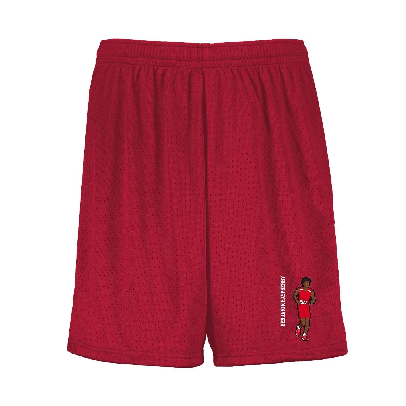 Shorts — Name Vertical in Red