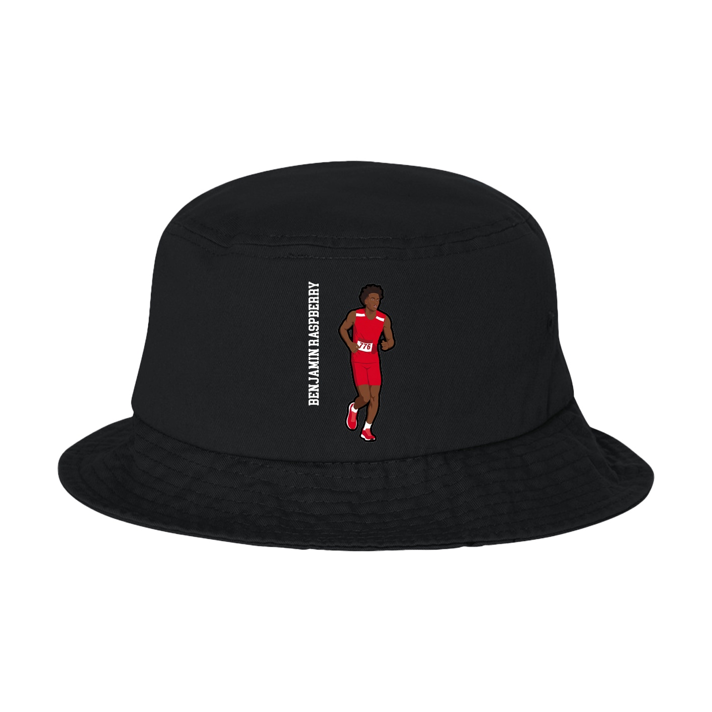 Bucket Cap — Name Vertical in Black