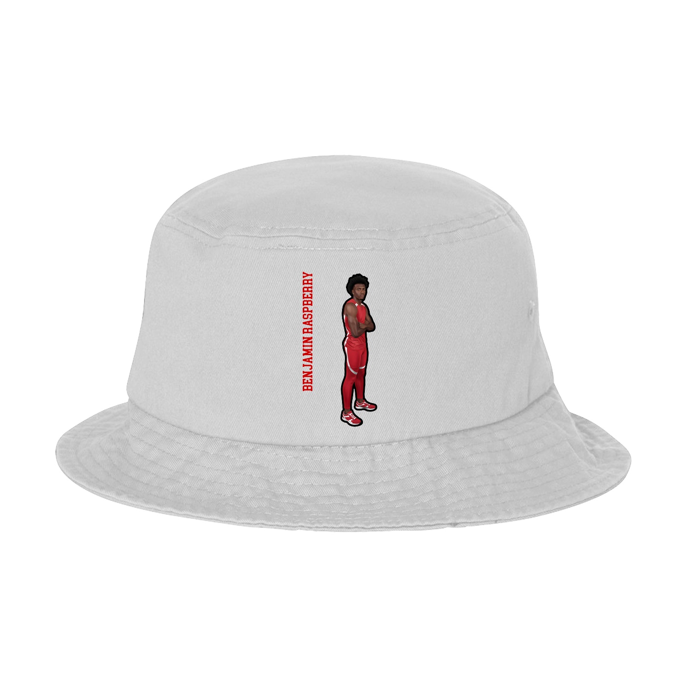 Bucket Cap — Name Vertical in White