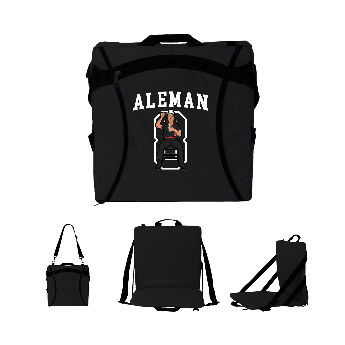 Folding Stadium Seat — Shirsey in Black