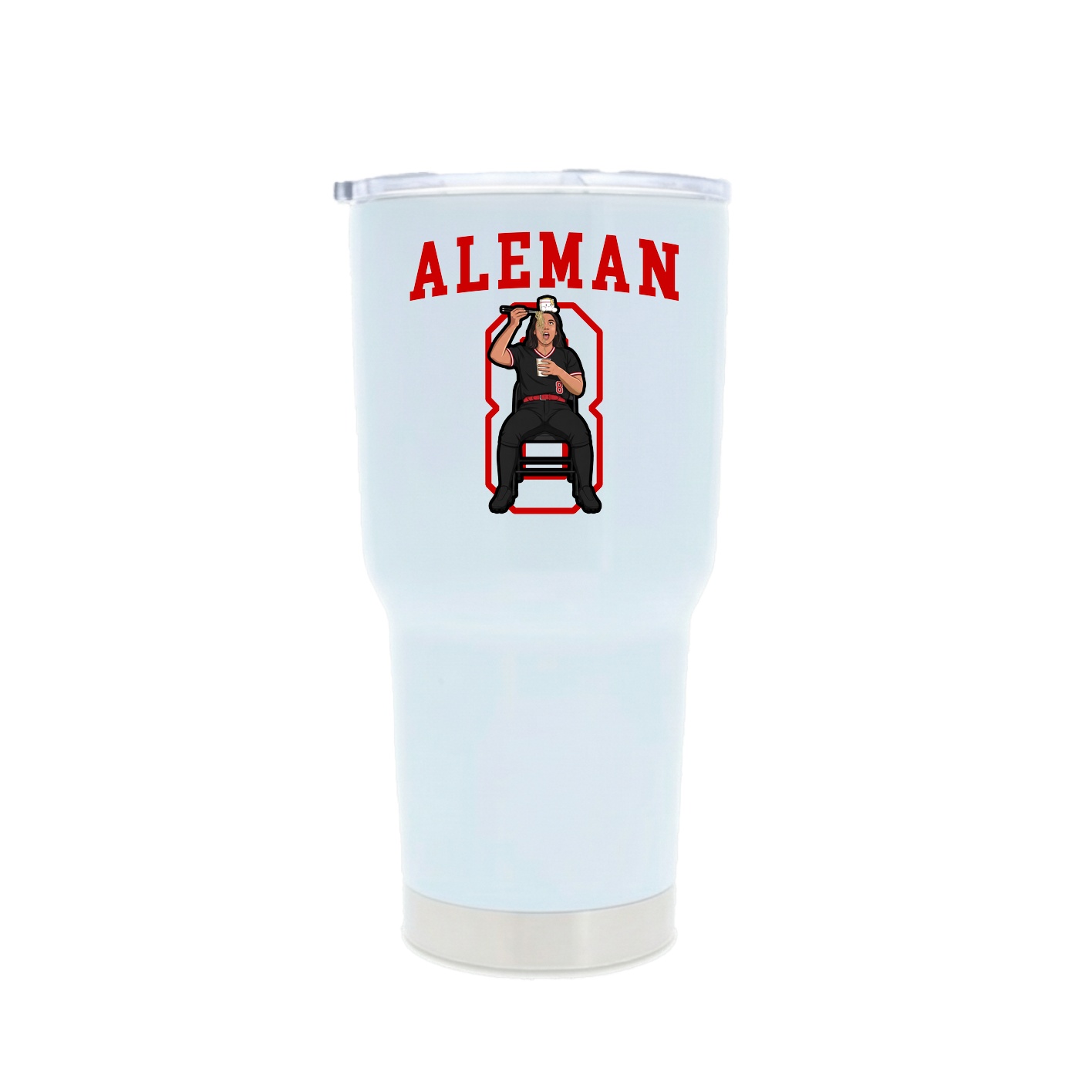 30oz Stainless Steel Tumbler — Shirsey in White
