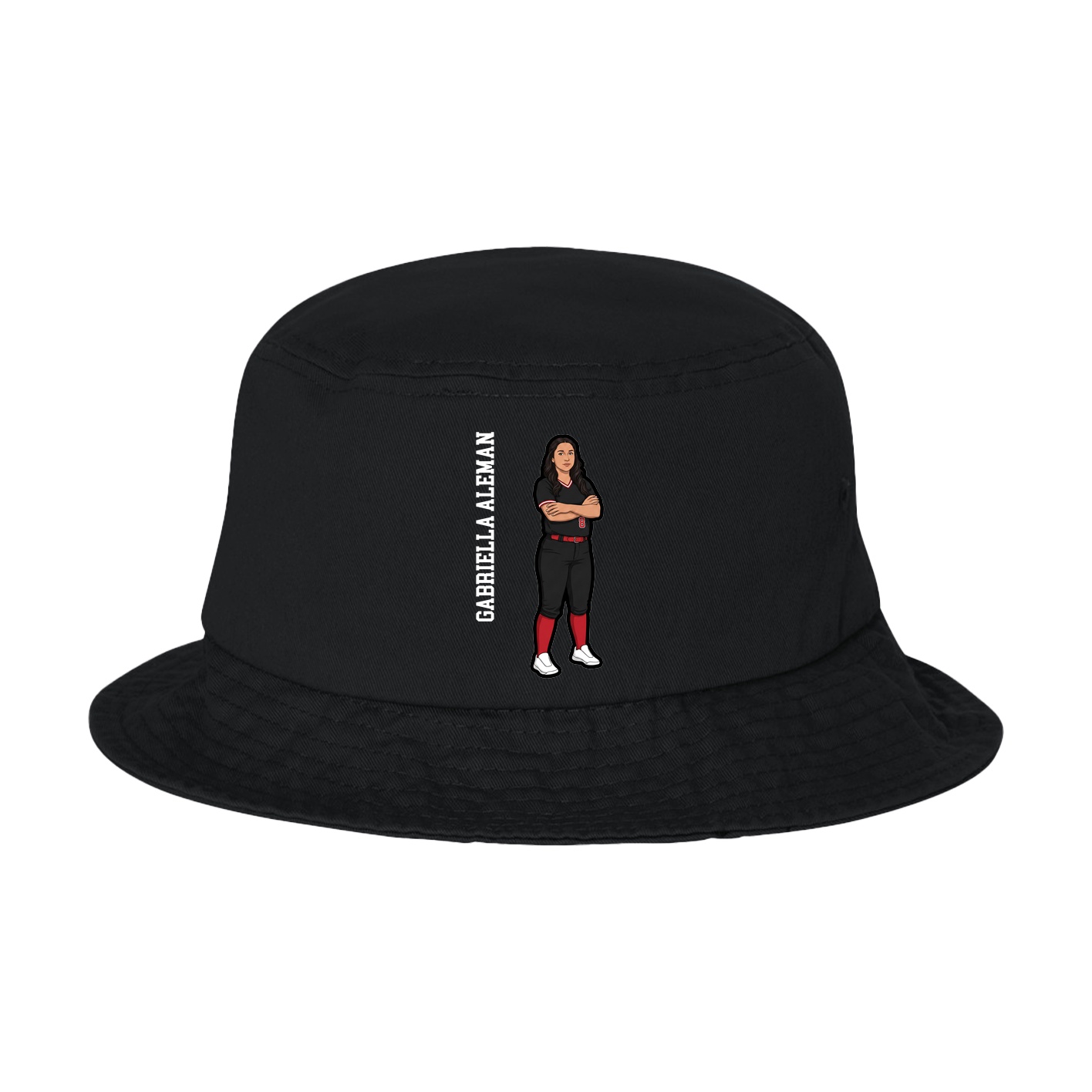Bucket Cap — Name Vertical in Black
