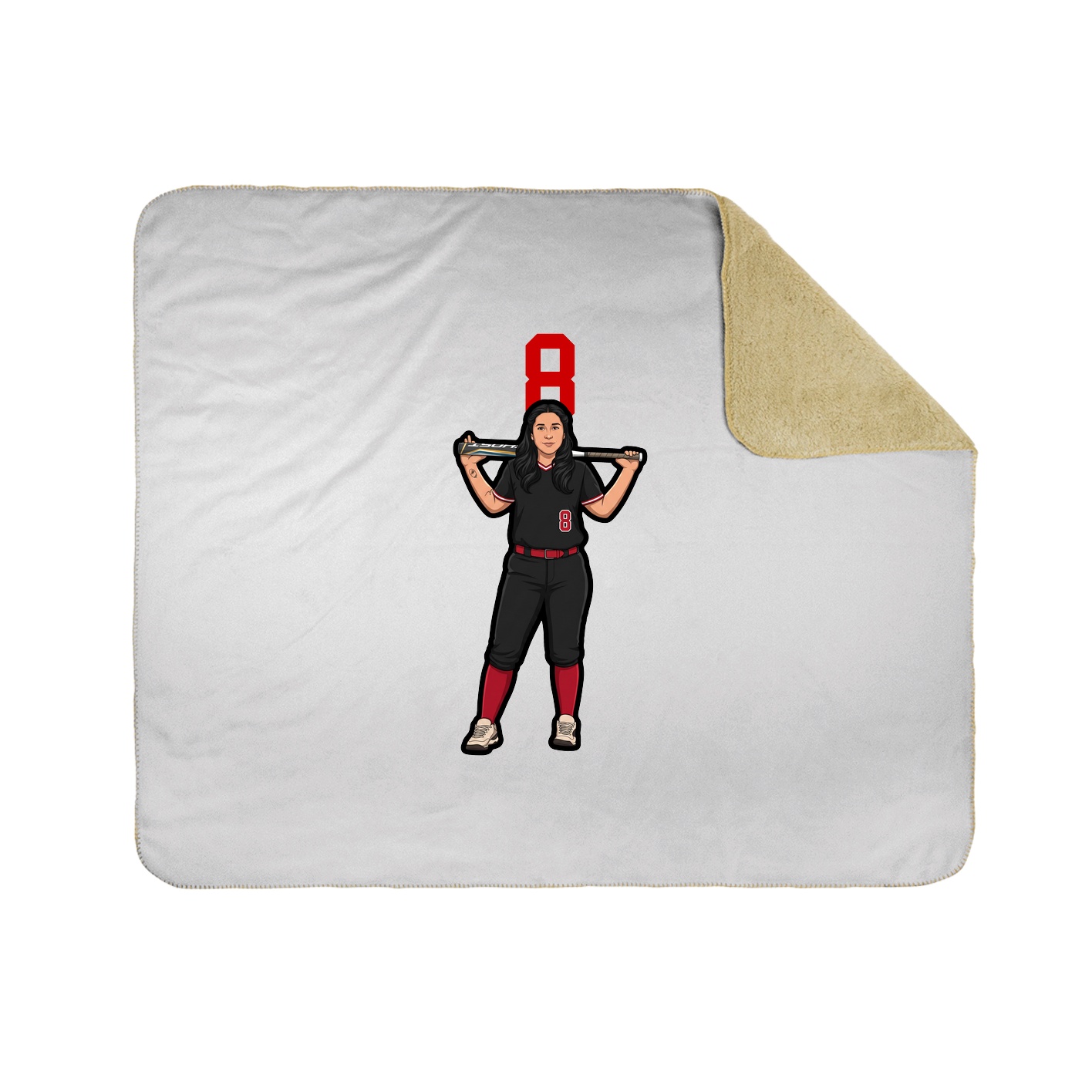 Throw Blanket — Number Top in White