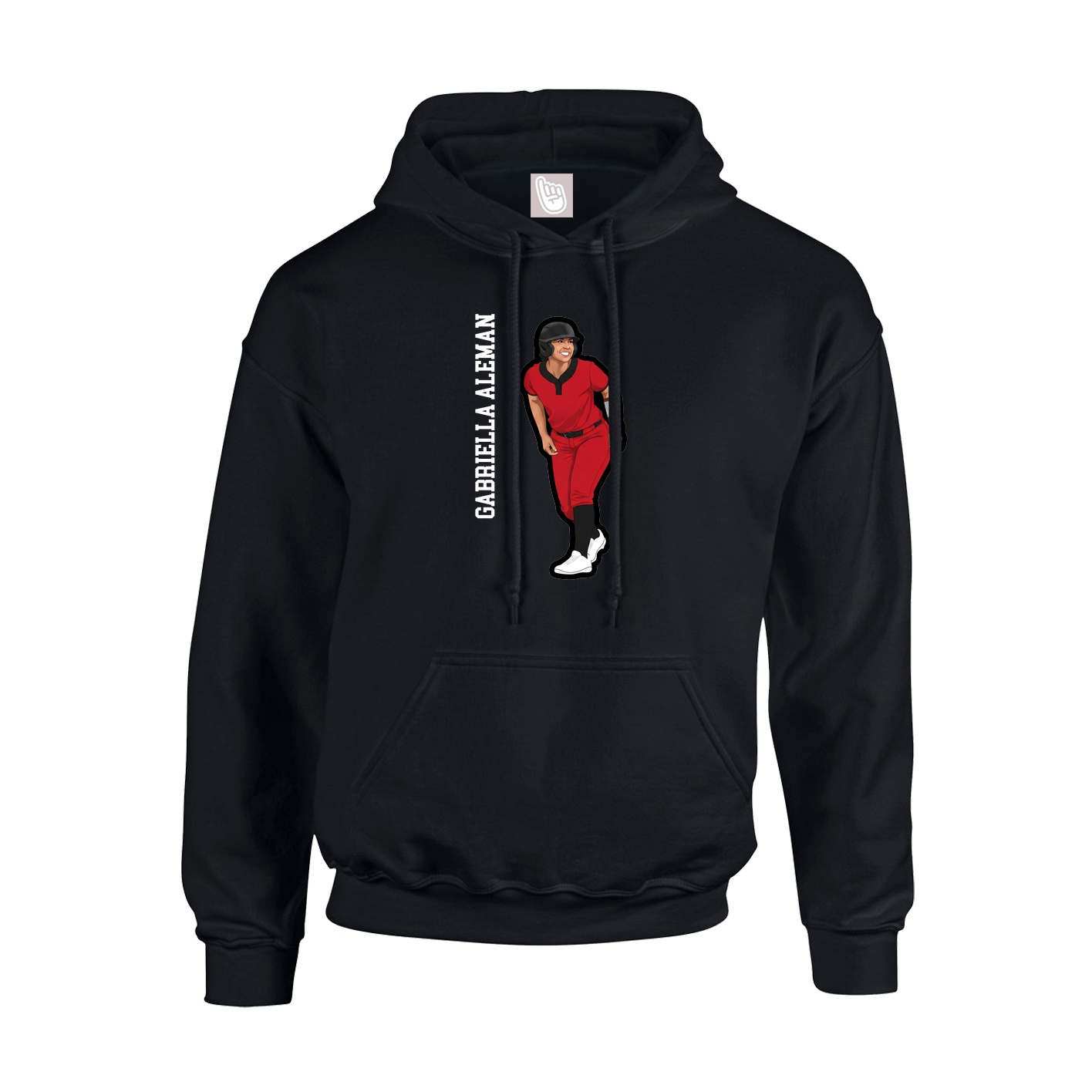 Youth Hoodie — Name Vertical in Black