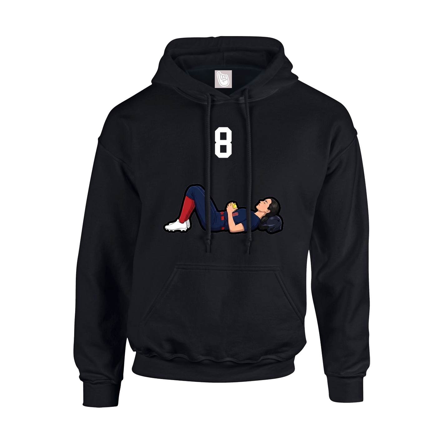 Hoodie — Number Top in Black