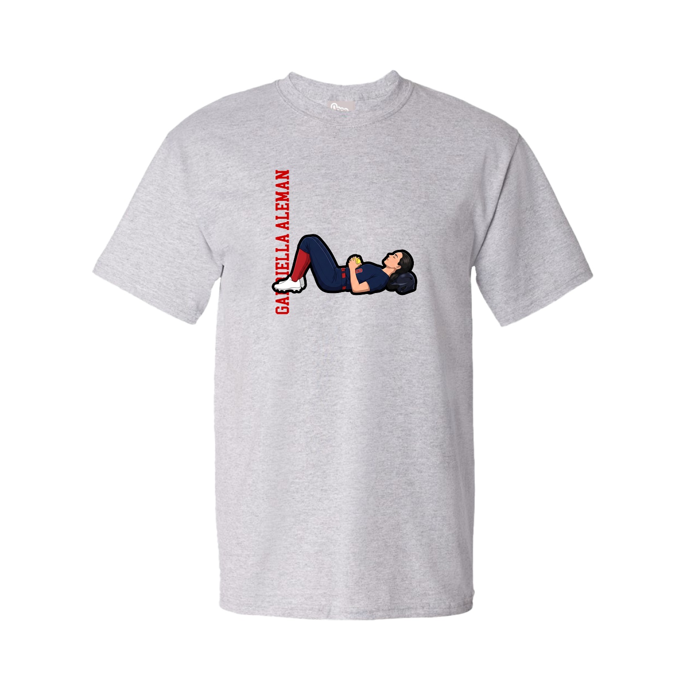 Tee — Name Vertical in Grey