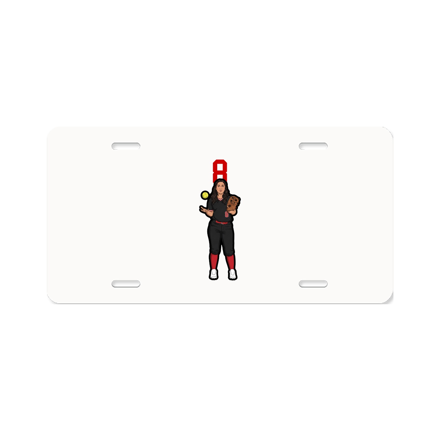 License Plate — Number Top in Classic