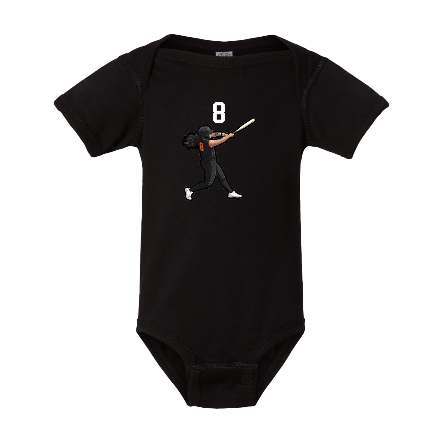 Baby Onesie — Number Top in Black