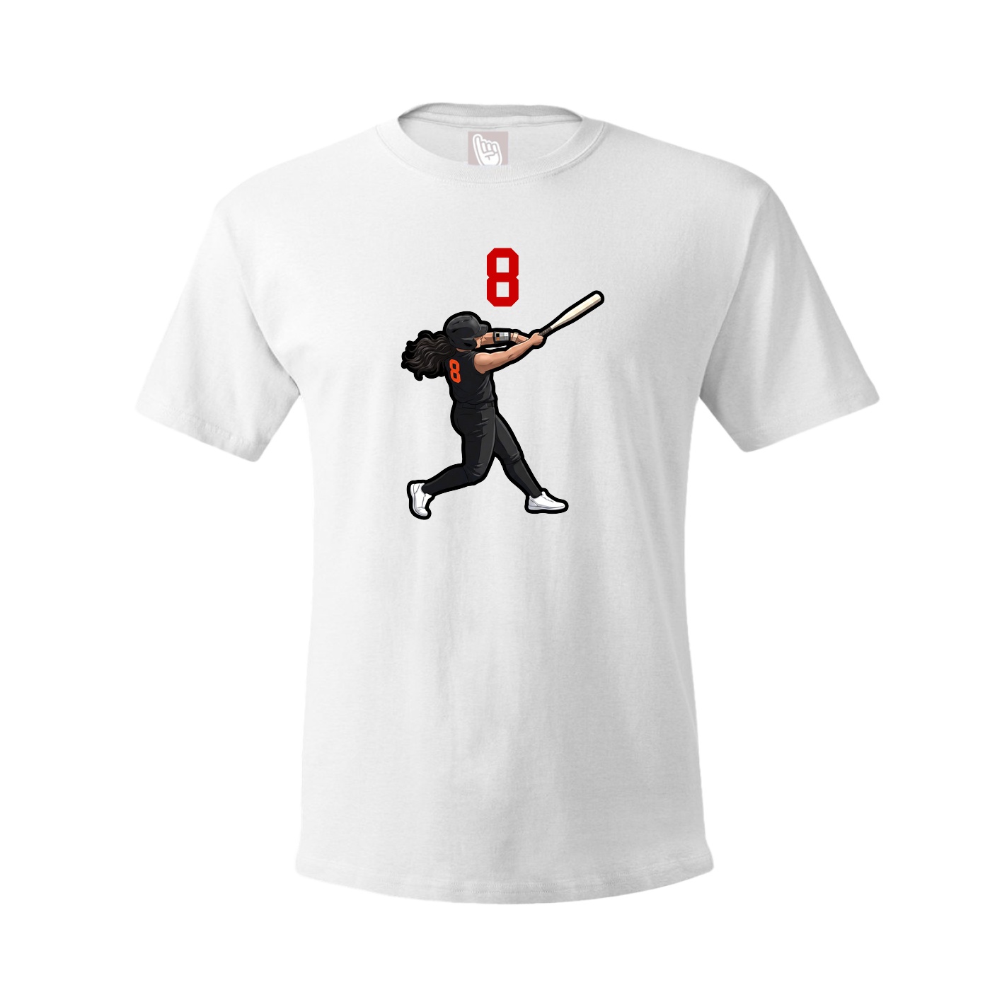 Youth Tee — Number Top in White