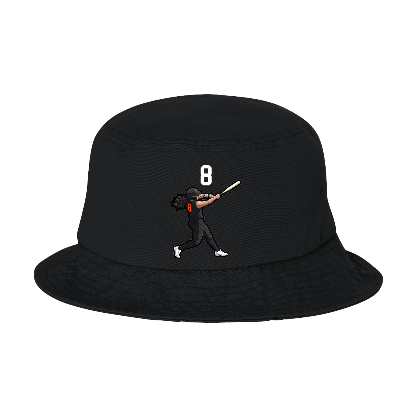 Bucket Cap — Number Top in Black