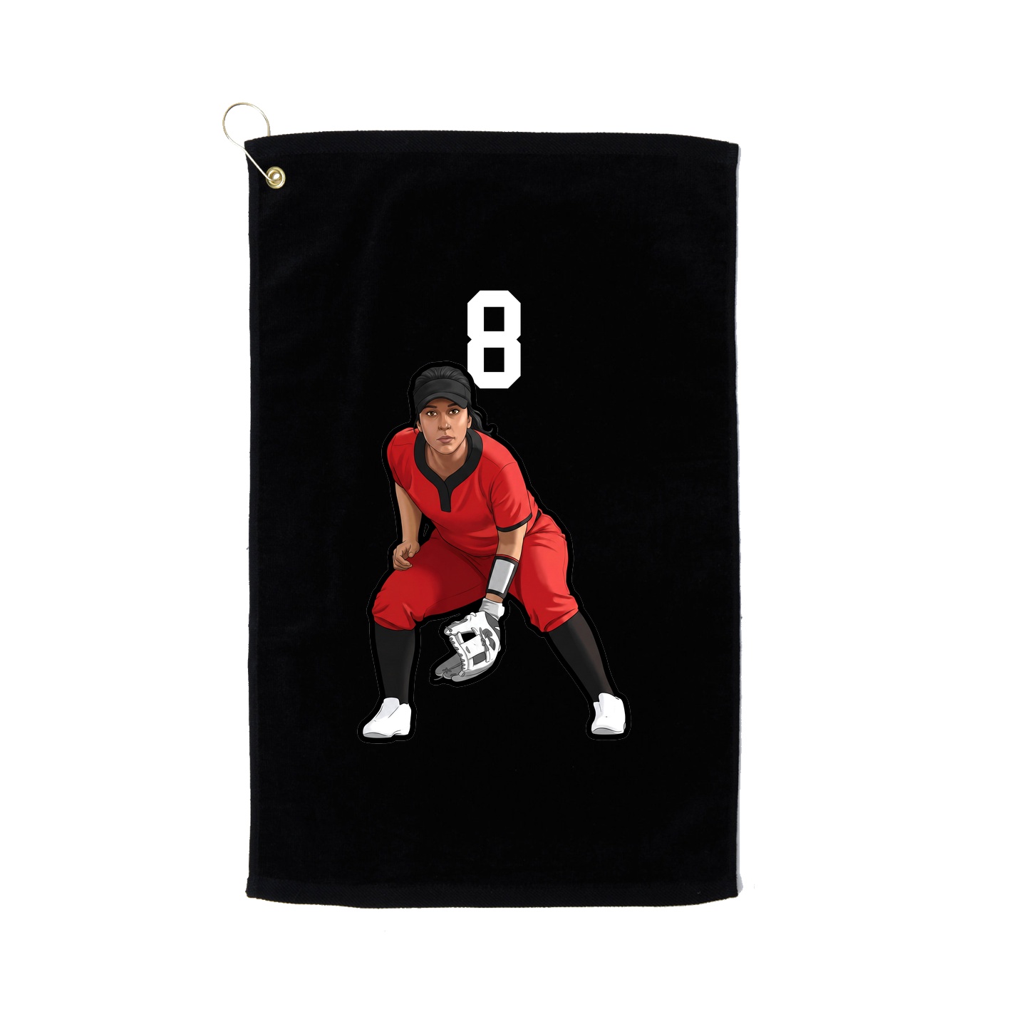 Golf Towel — Number Top in Black