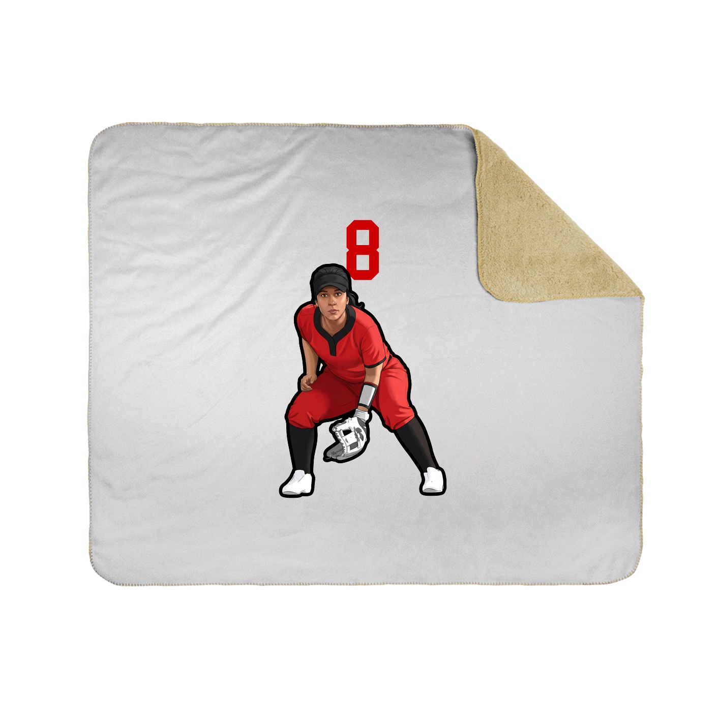 Throw Blanket — Number Top in White