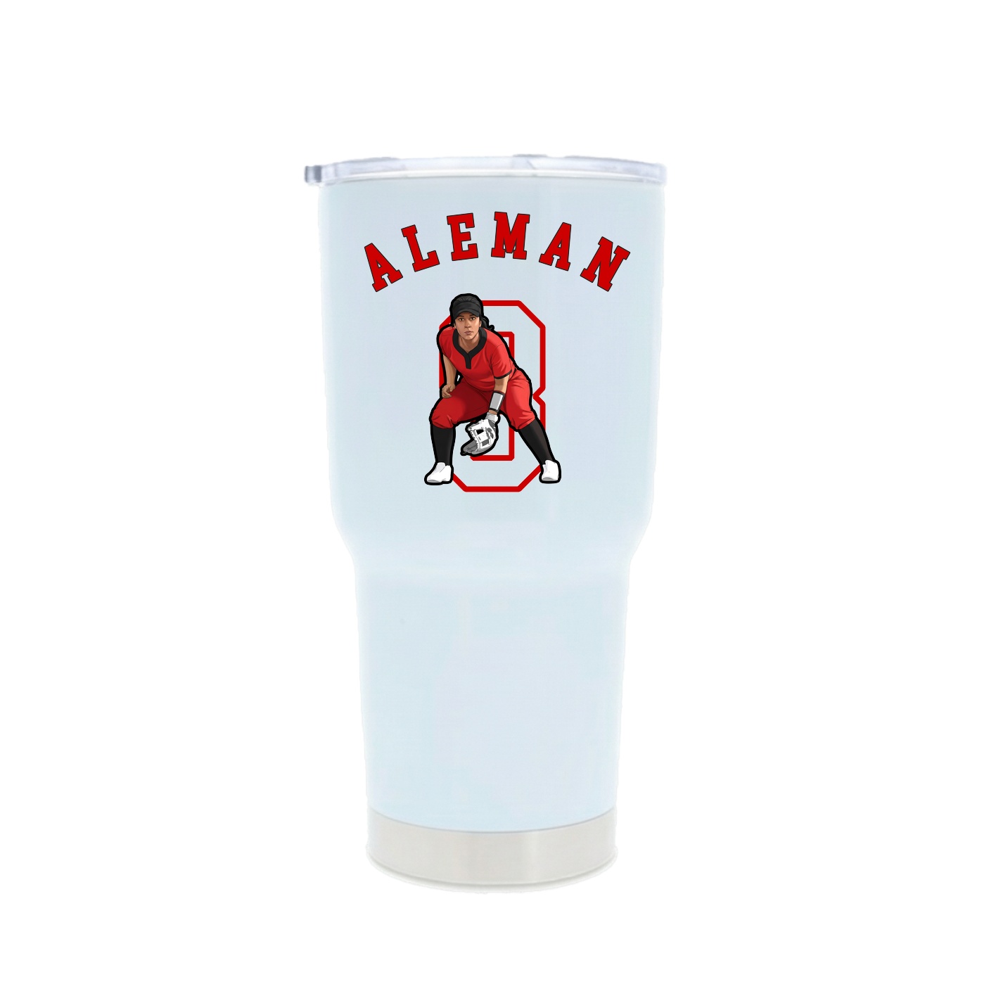 30oz Stainless Steel Tumbler — Shirsey Arch in White