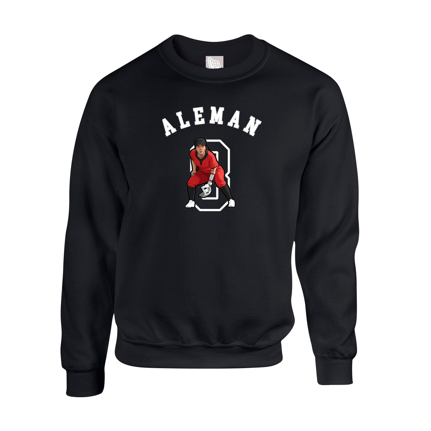 Fleece Crew — Shirsey Arch in Black