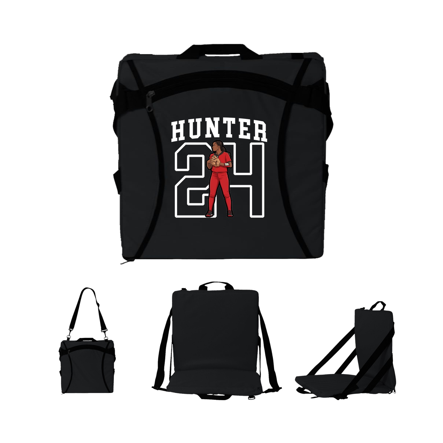 Folding Stadium Seat — Shirsey in Black
