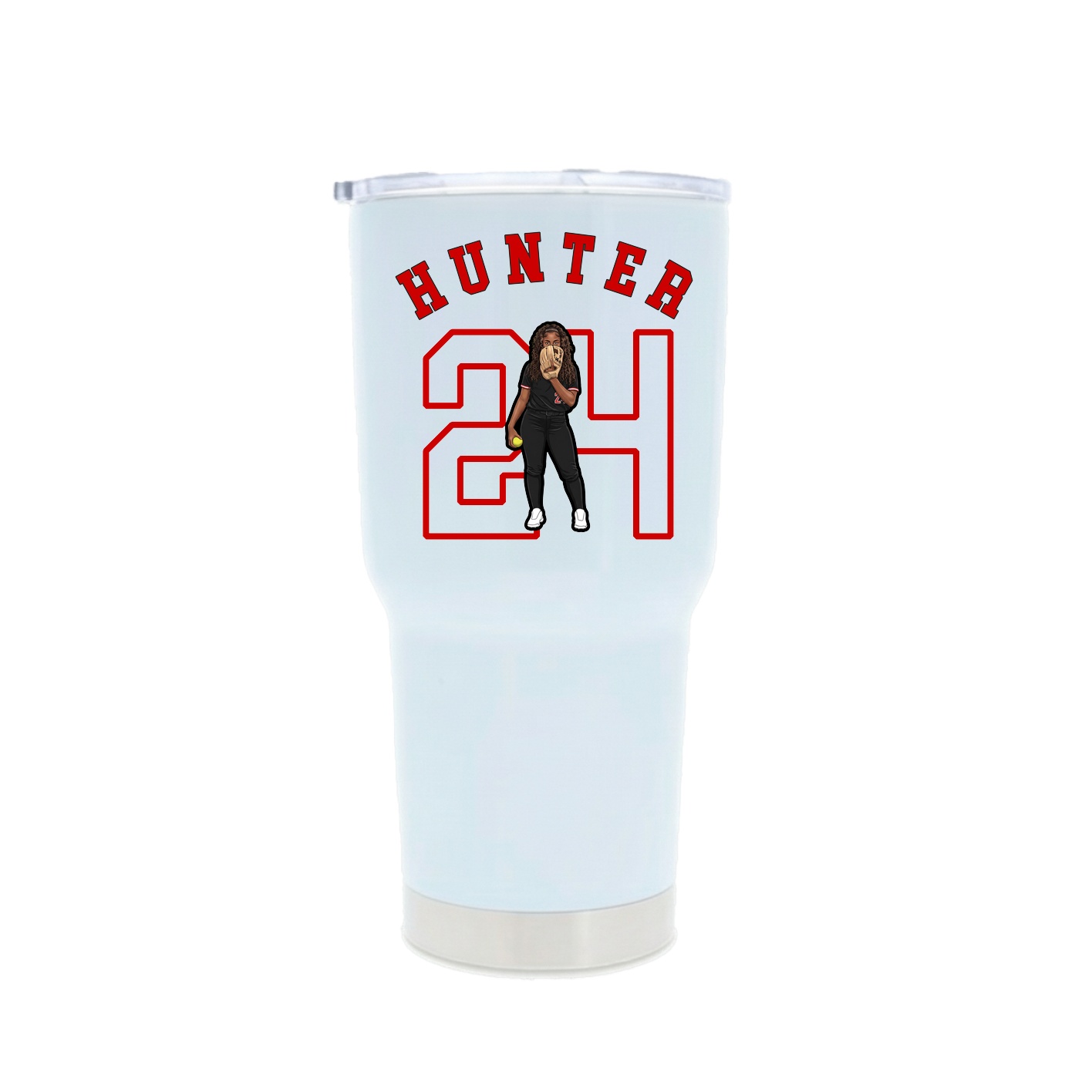 30oz Stainless Steel Tumbler — Shirsey Arch in White