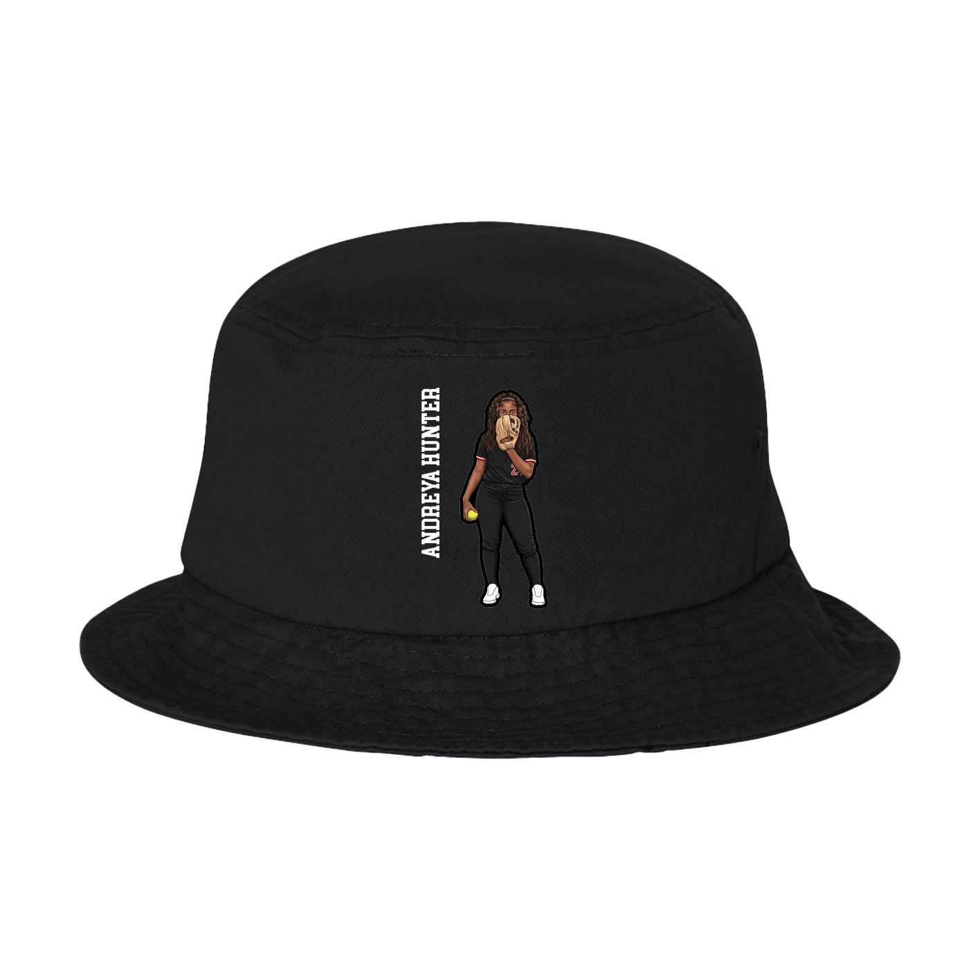 Bucket Cap — Name Vertical in Black