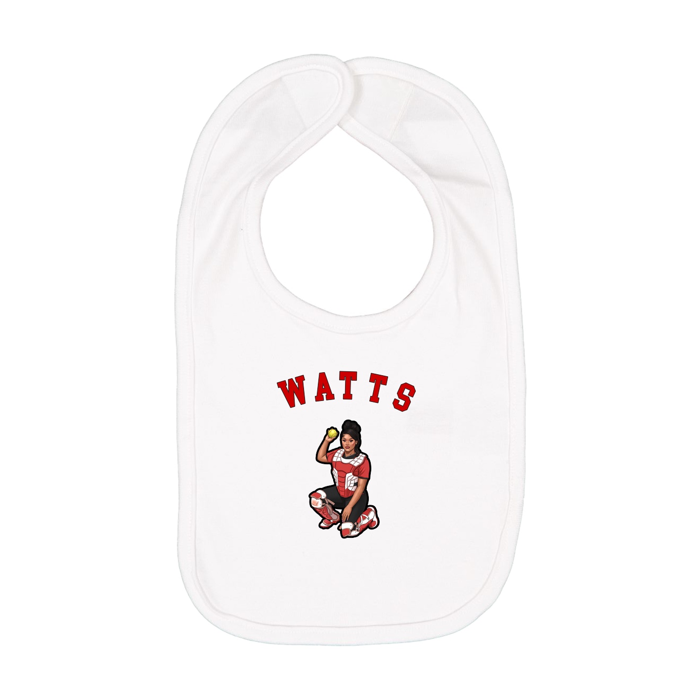 Infant Bib — Shirsey Arch in White
