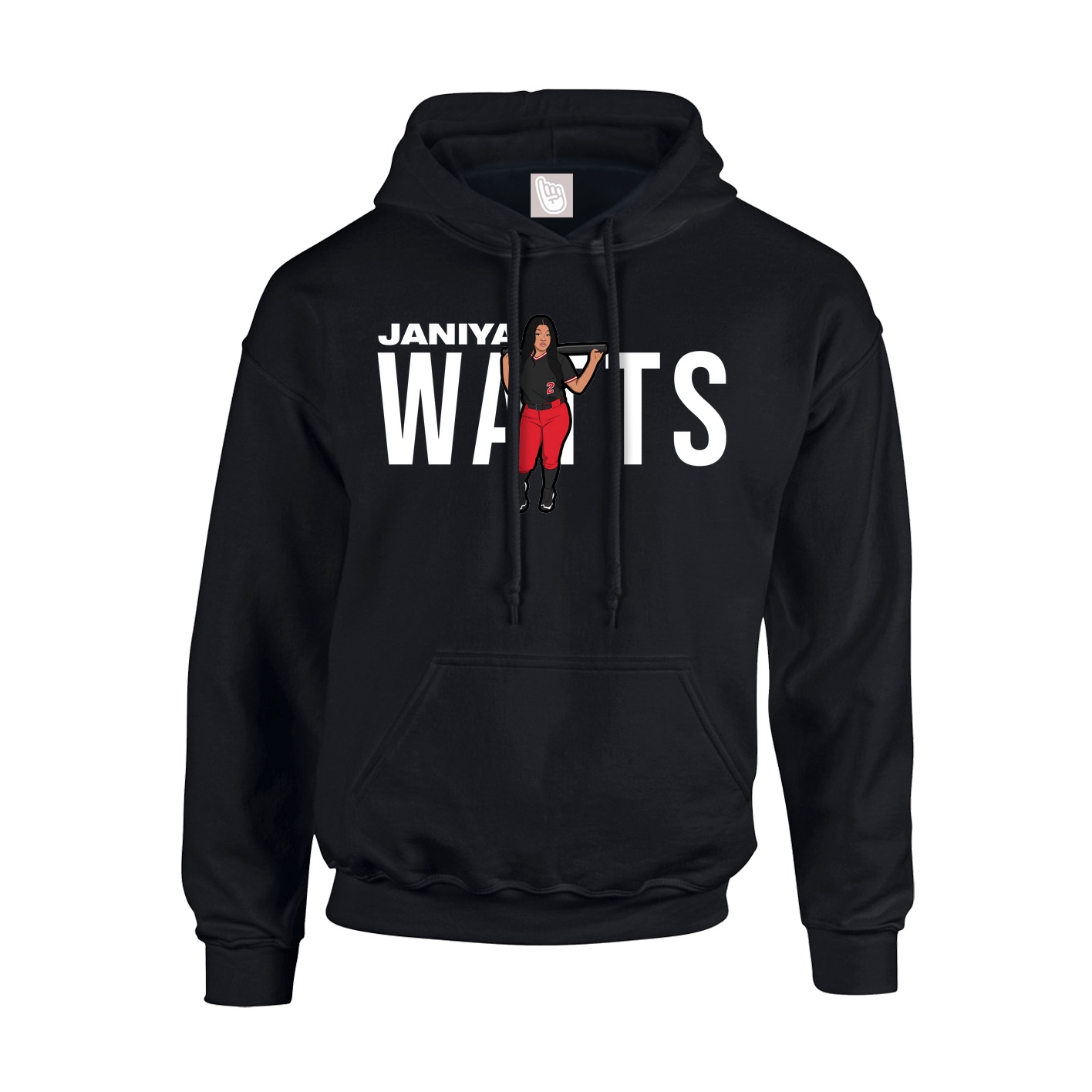 Hoodie — Player Name in Black