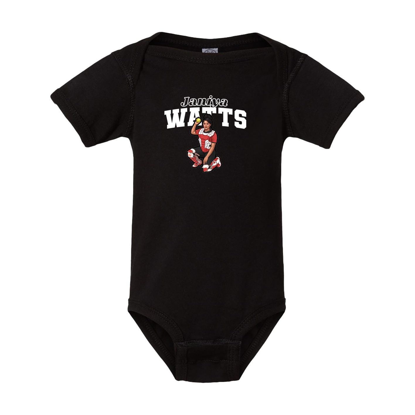 Baby Onesie — Name Arch in Black