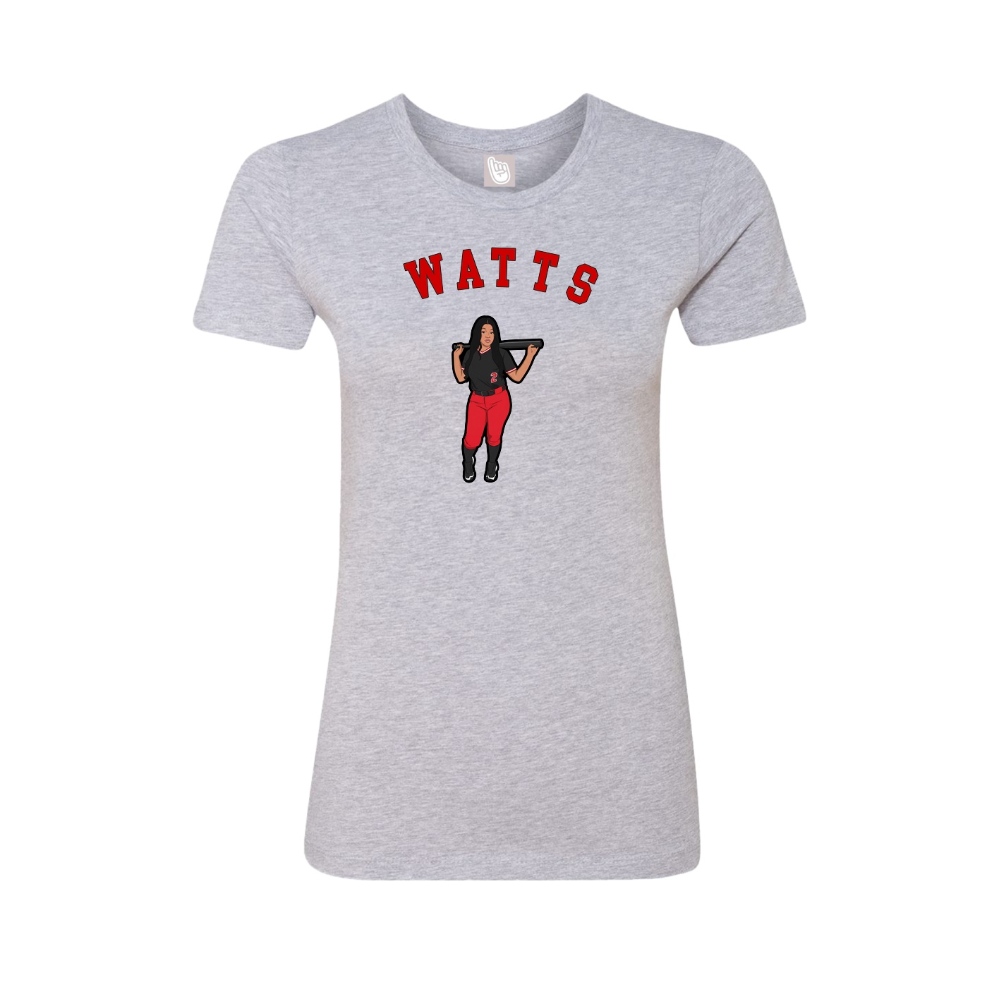 Fitted Women's Tee — Shirsey Arch in Grey