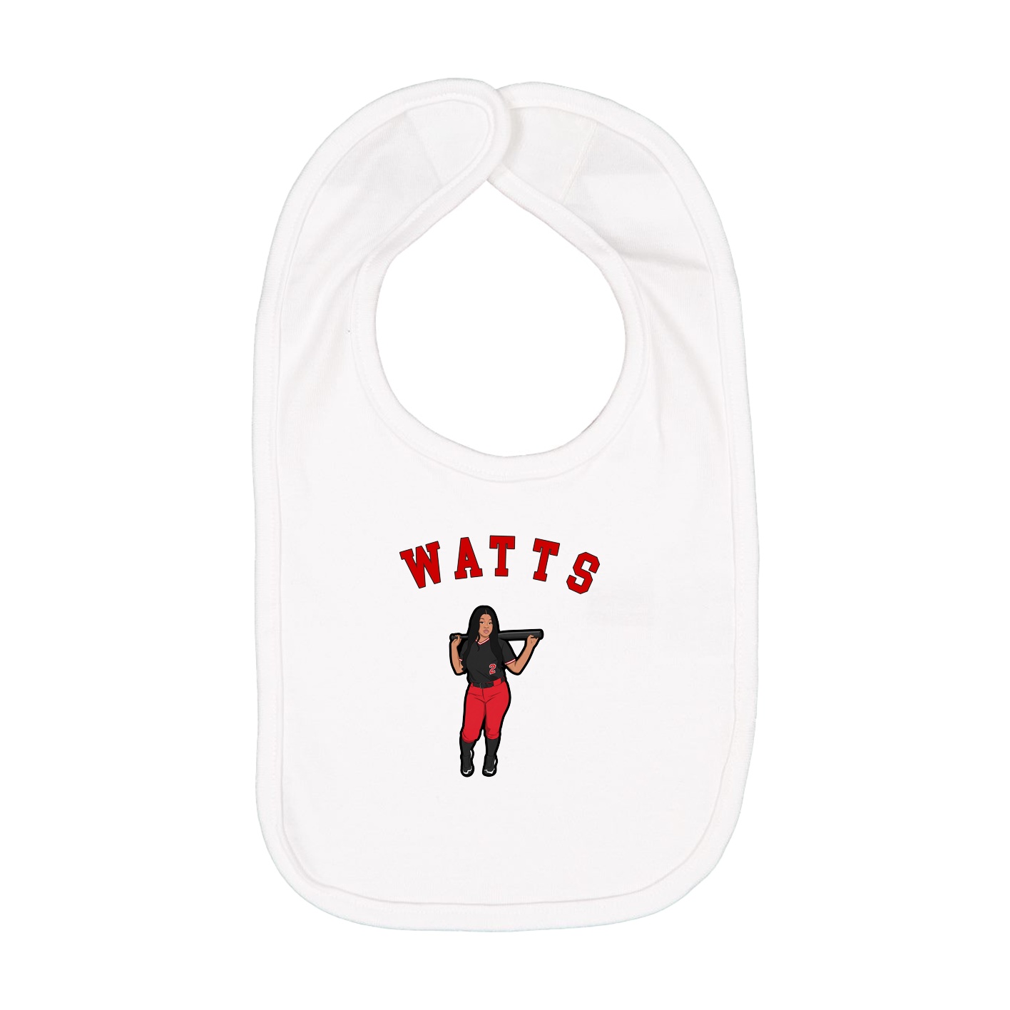 Infant Bib — Shirsey Arch in White
