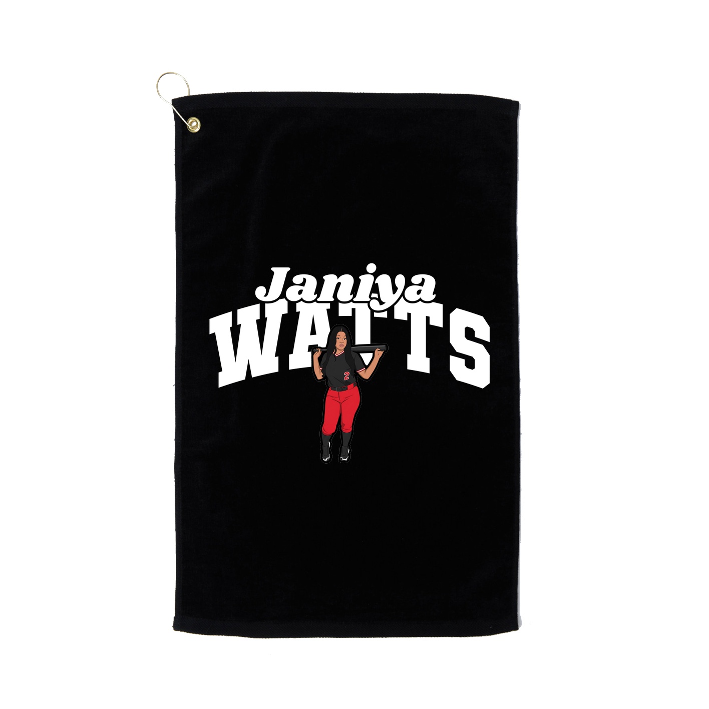 Golf Towel — Signature Arch in Black
