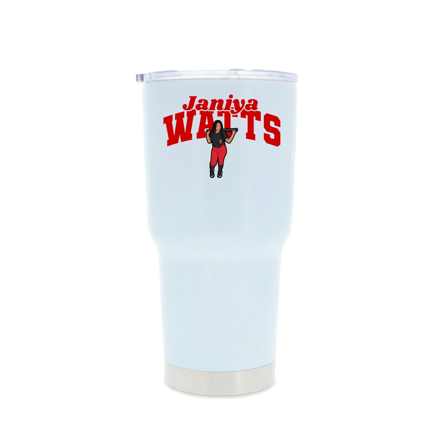 30oz Stainless Steel Tumbler — Signature Arch in White