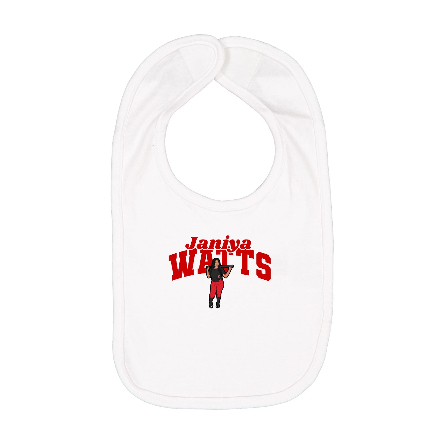Infant Bib — Signature Arch in White