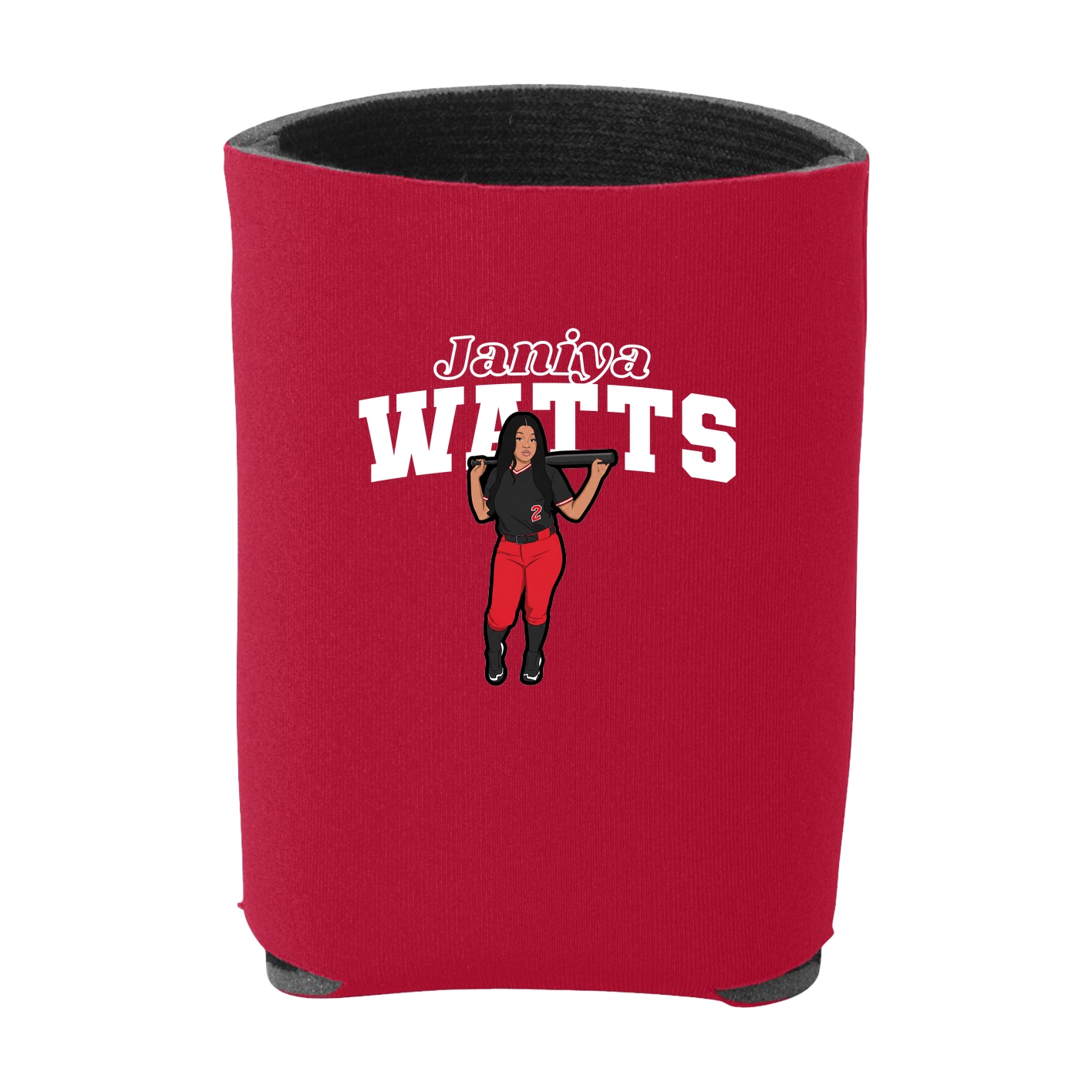 Can Holder — Name Arch in Red