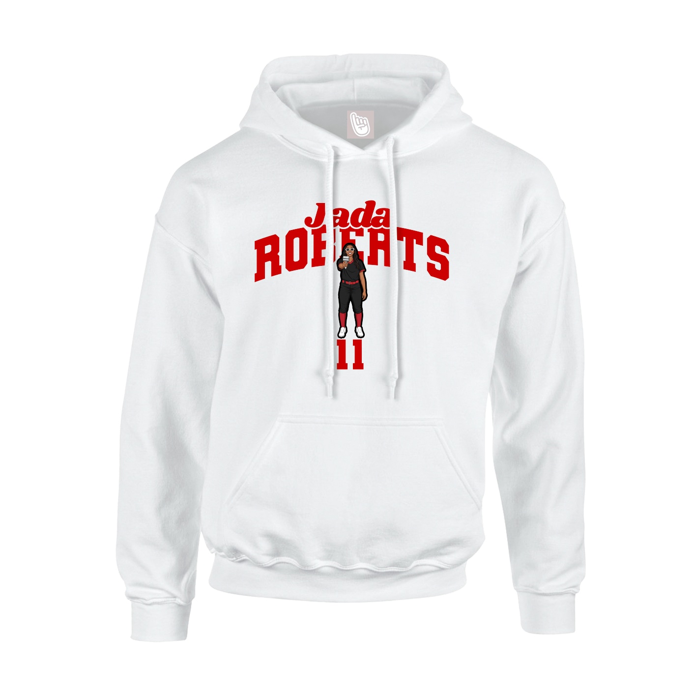 Youth Hoodie — Signature Arch in White