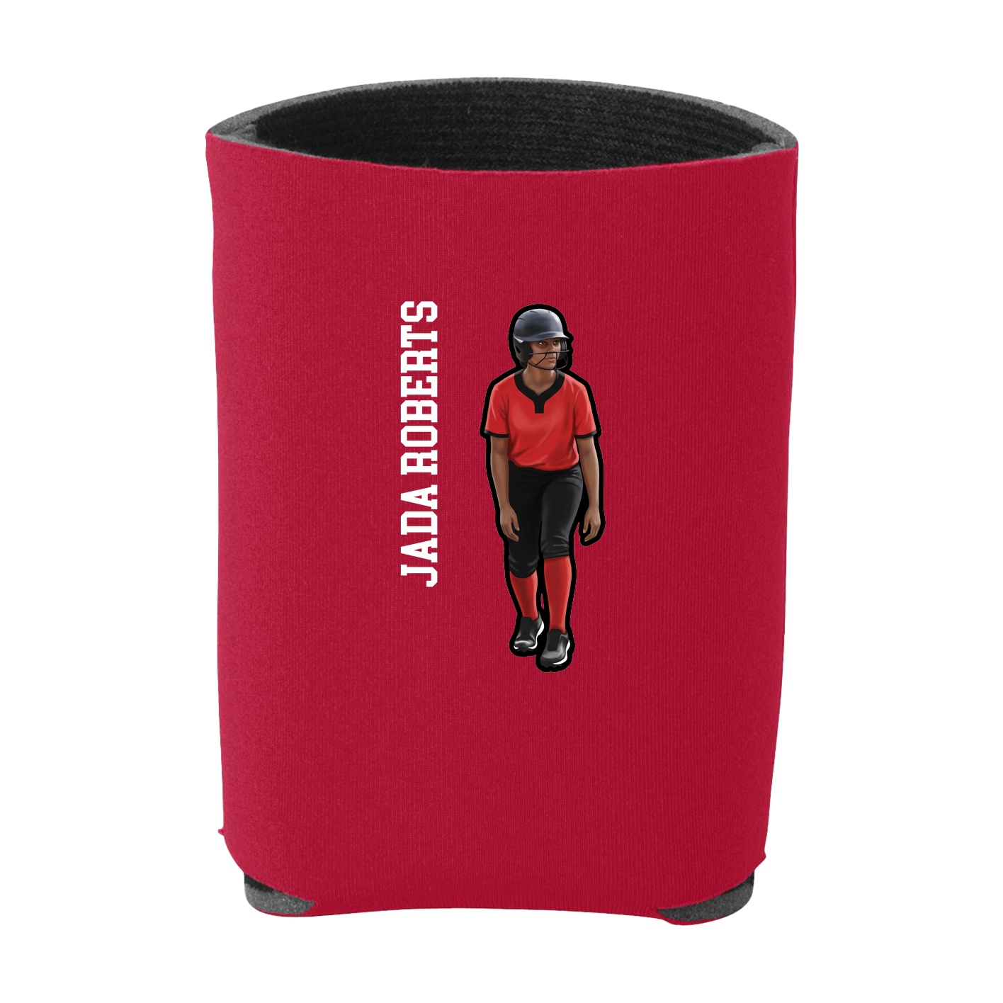 Can Holder — Name Vertical in Red