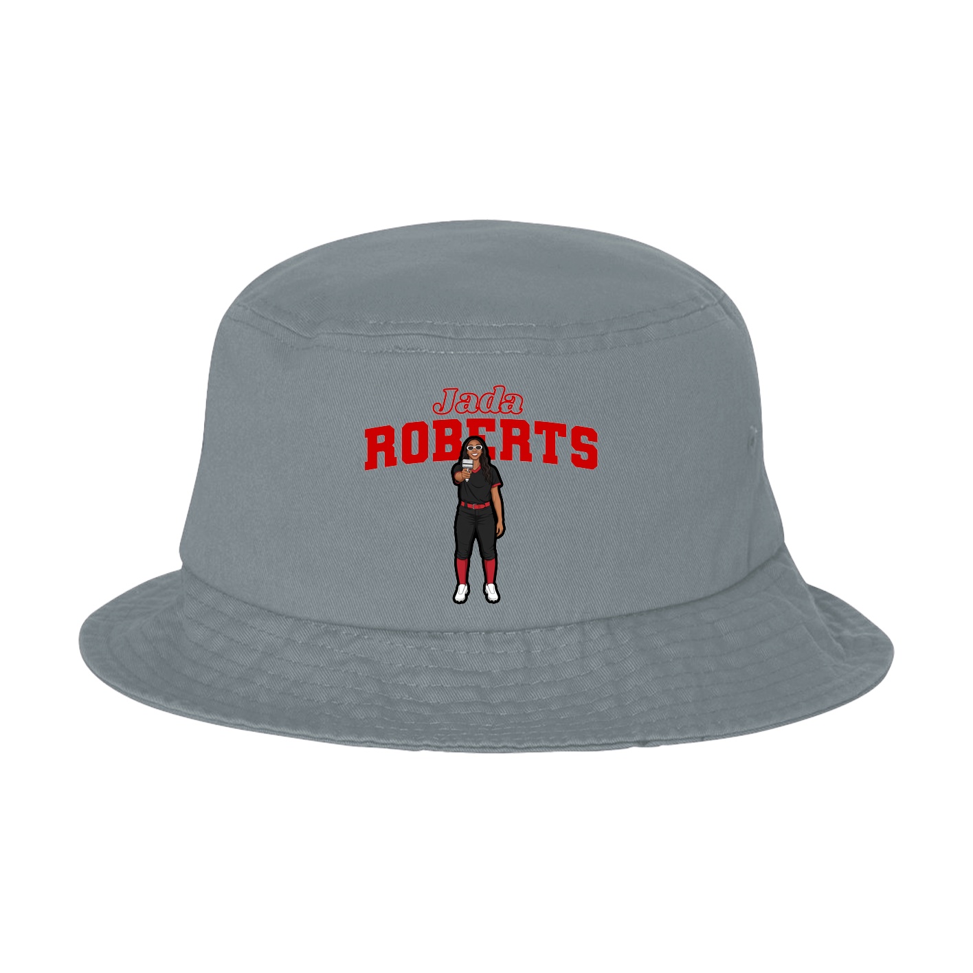 Bucket Cap — Name Arch in Grey