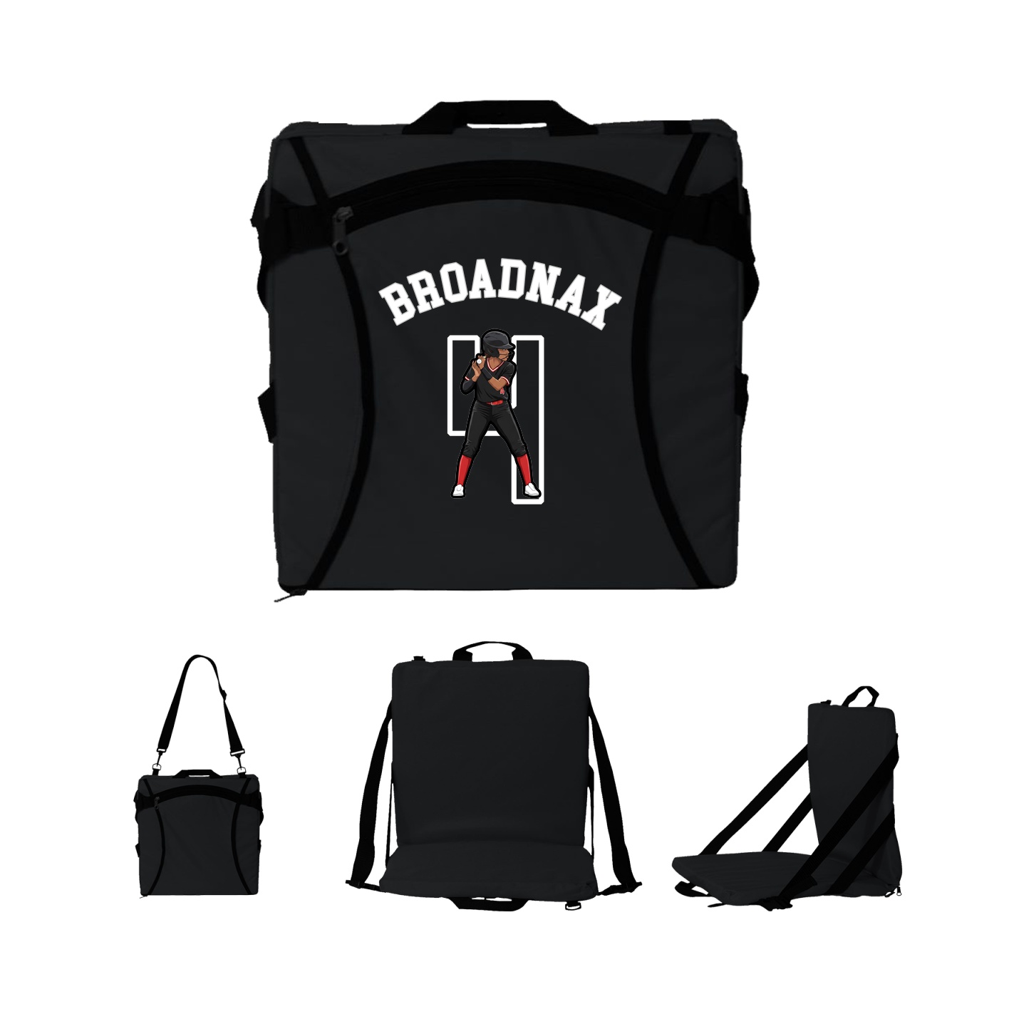 Folding Stadium Seat — Shirsey Arch in Black