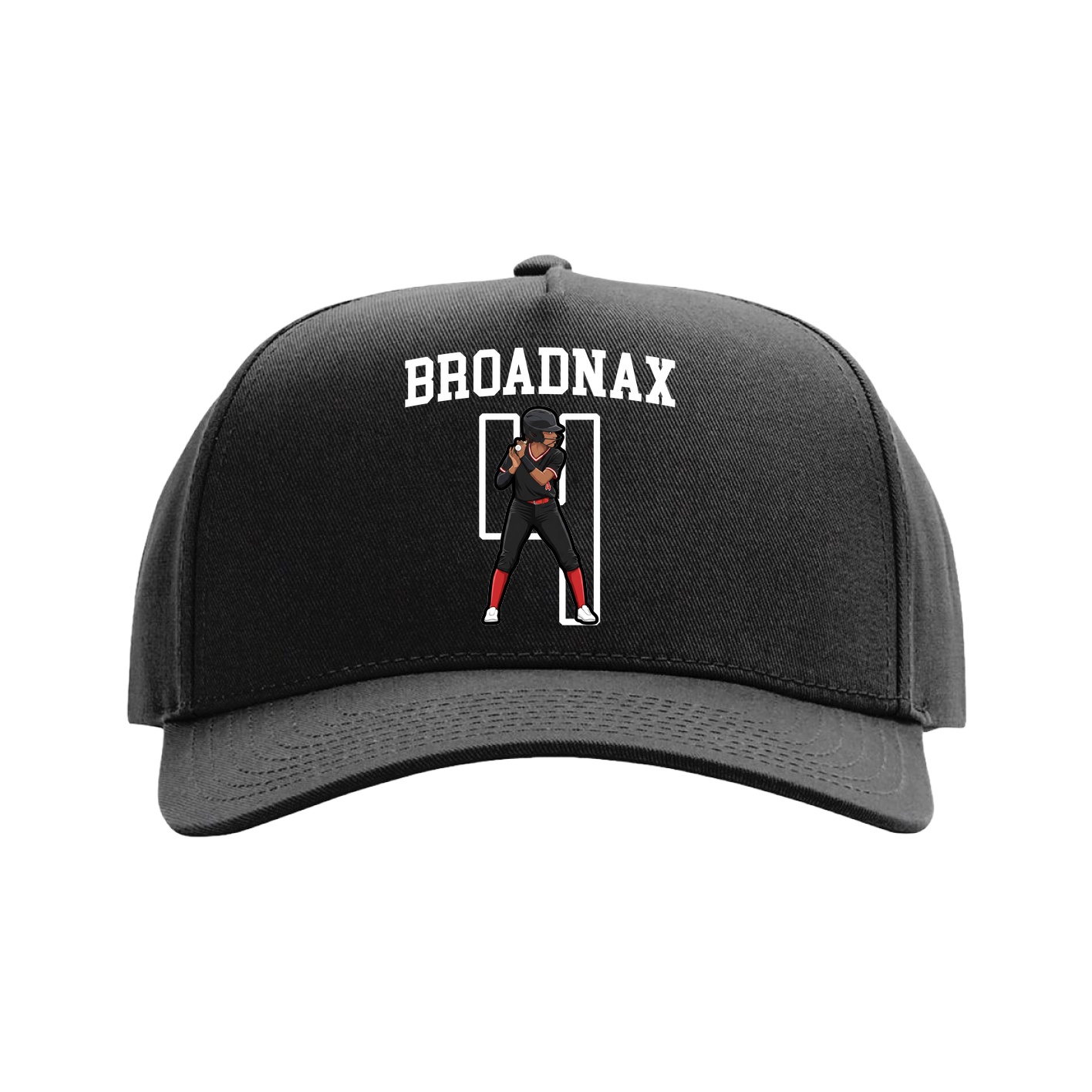 Full Fabric Five-Panel Champ Cap — Shirsey in Black