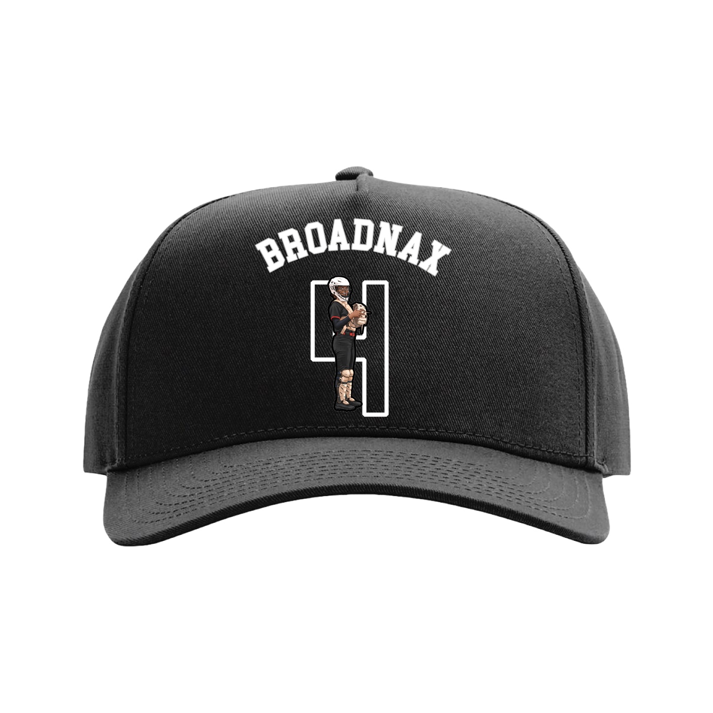 Full Fabric Five-Panel Champ Cap — Shirsey Arch in Black