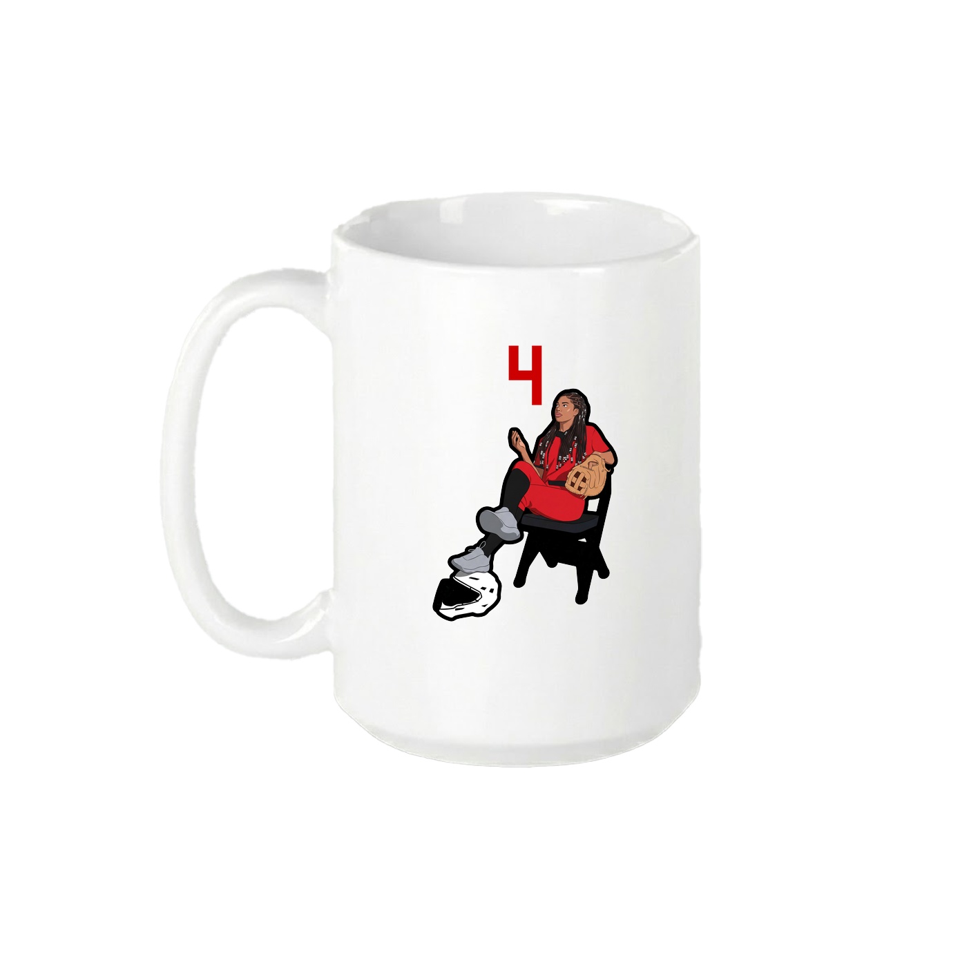 15oz Coffee Mug — Number Top in White