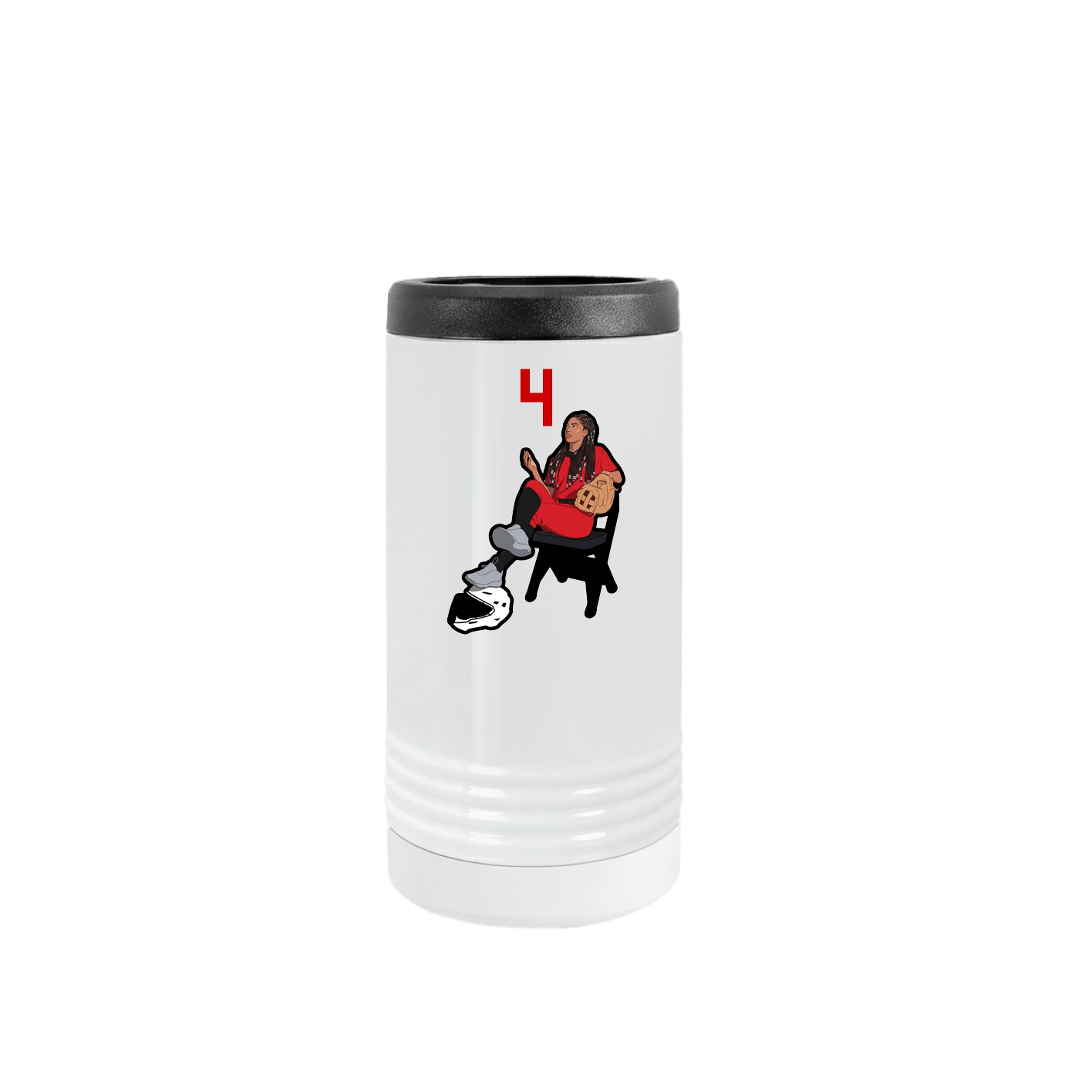 Slim Beverage Holder — Number Top in White