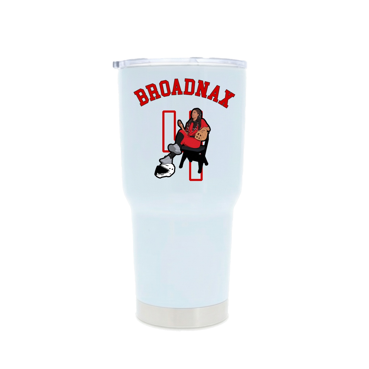30oz Stainless Steel Tumbler — Shirsey Arch in White