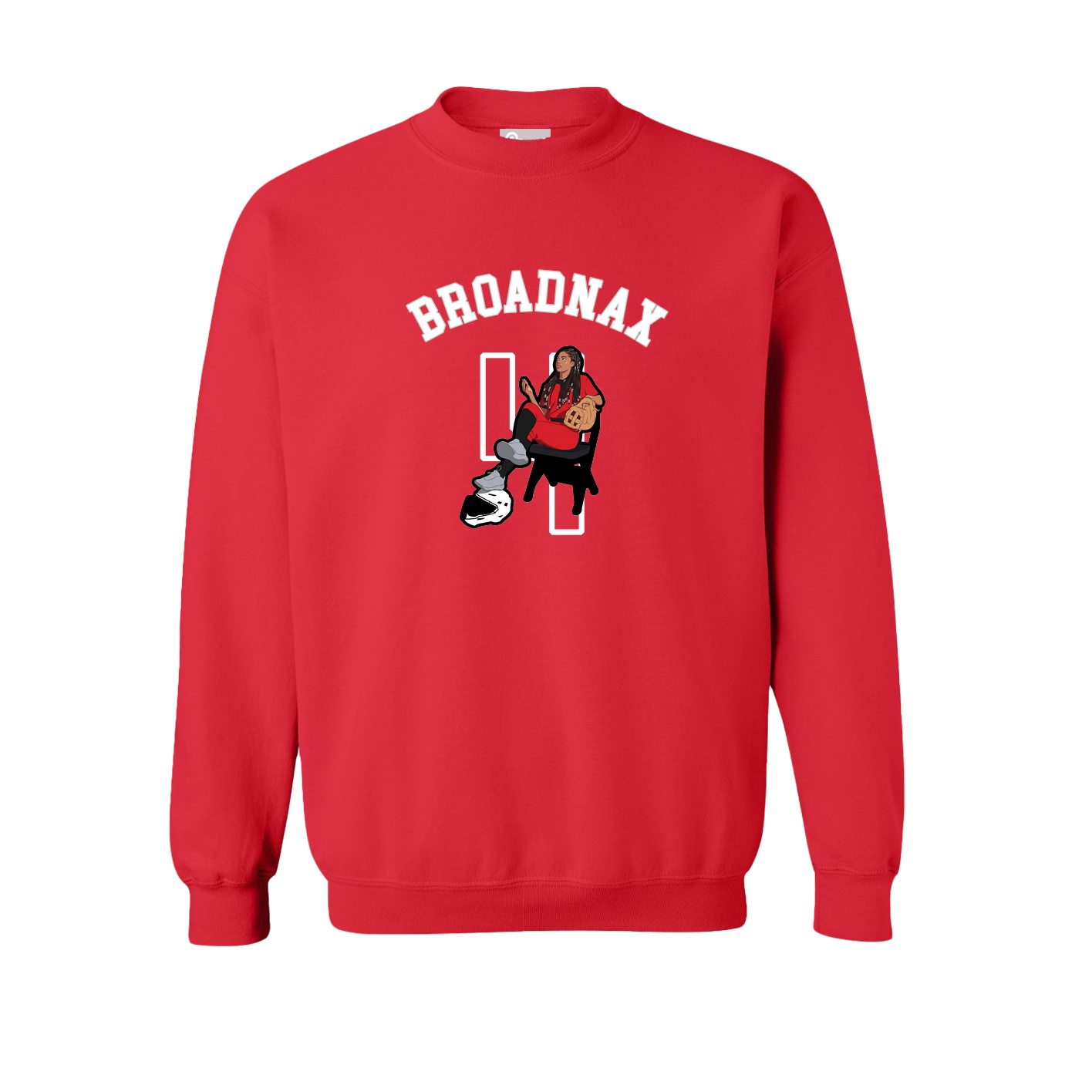 Fleece Crew — Shirsey Arch in Red