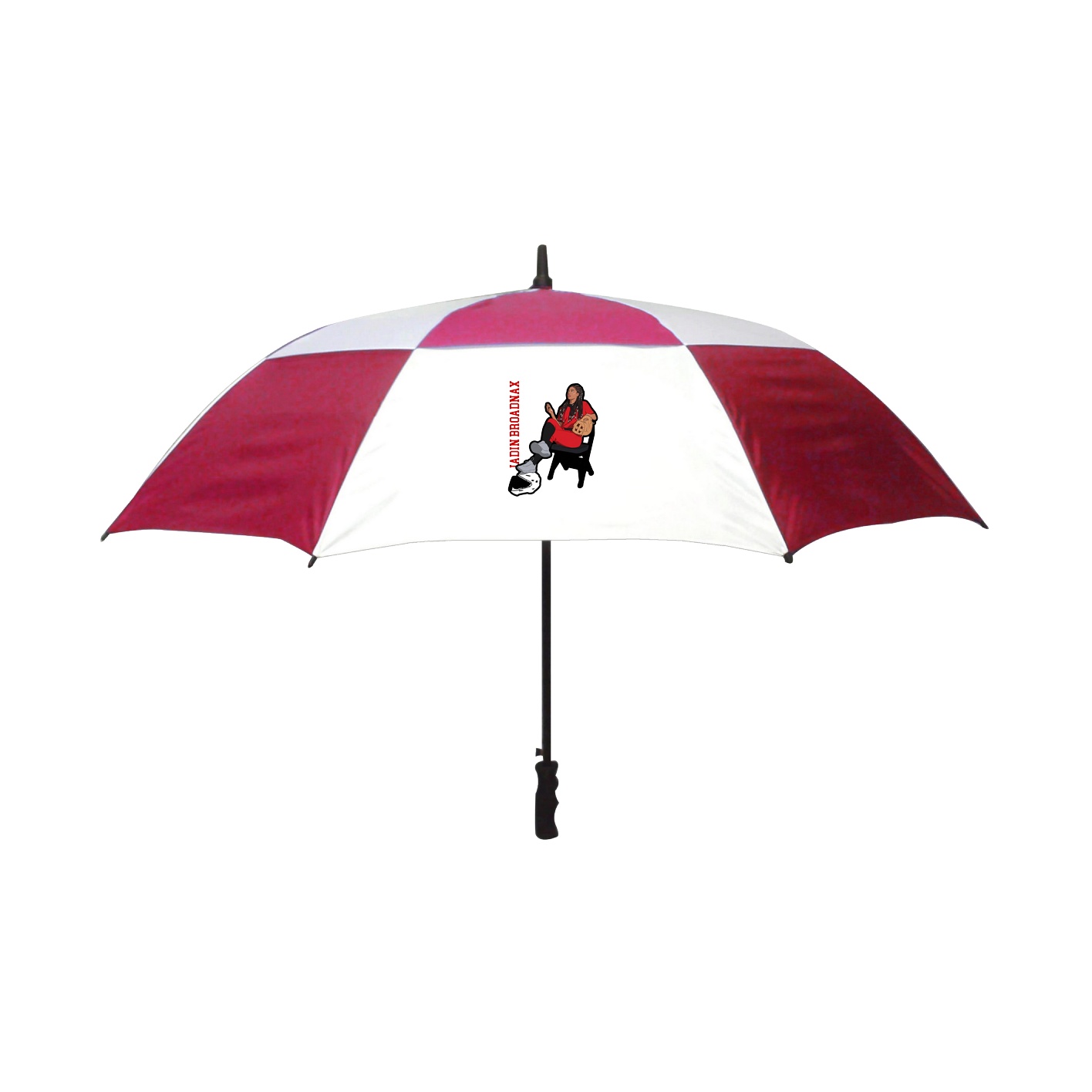 Golf Umbrella — Name Vertical in Red