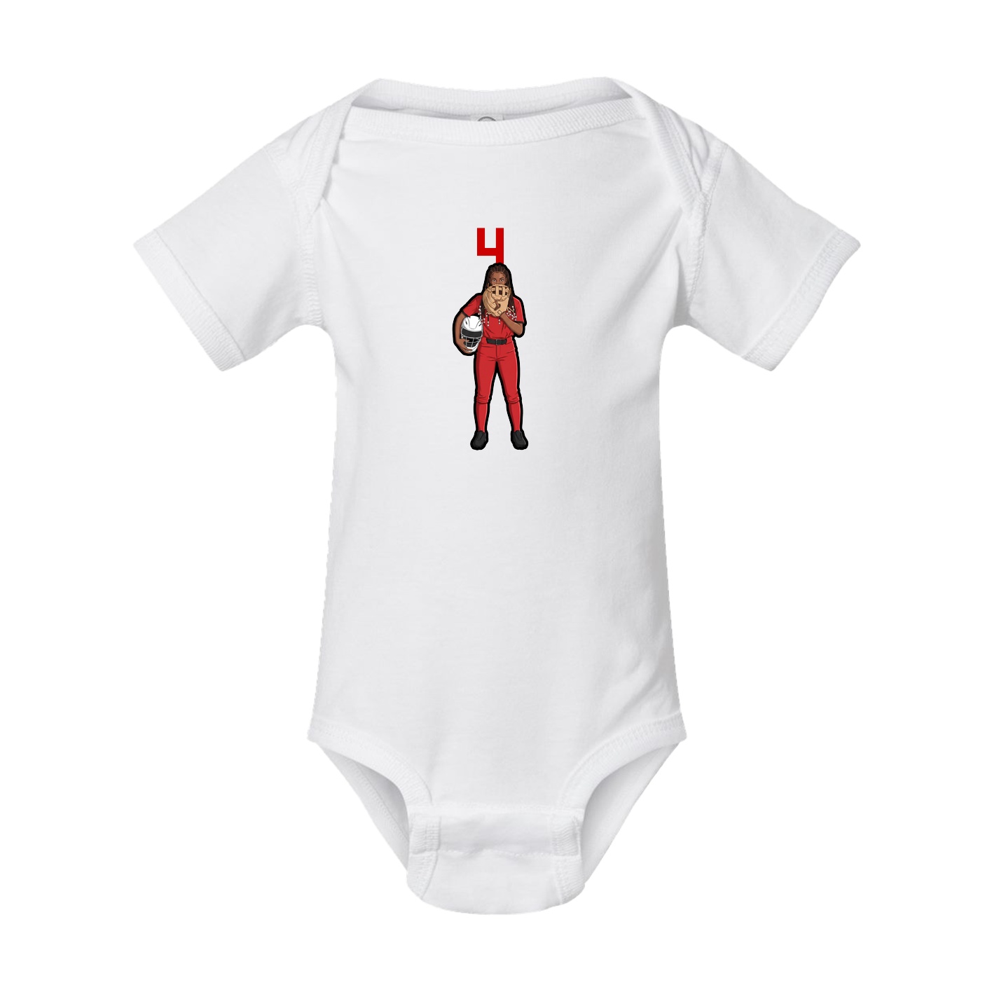 Baby Onesie — Number Top in White