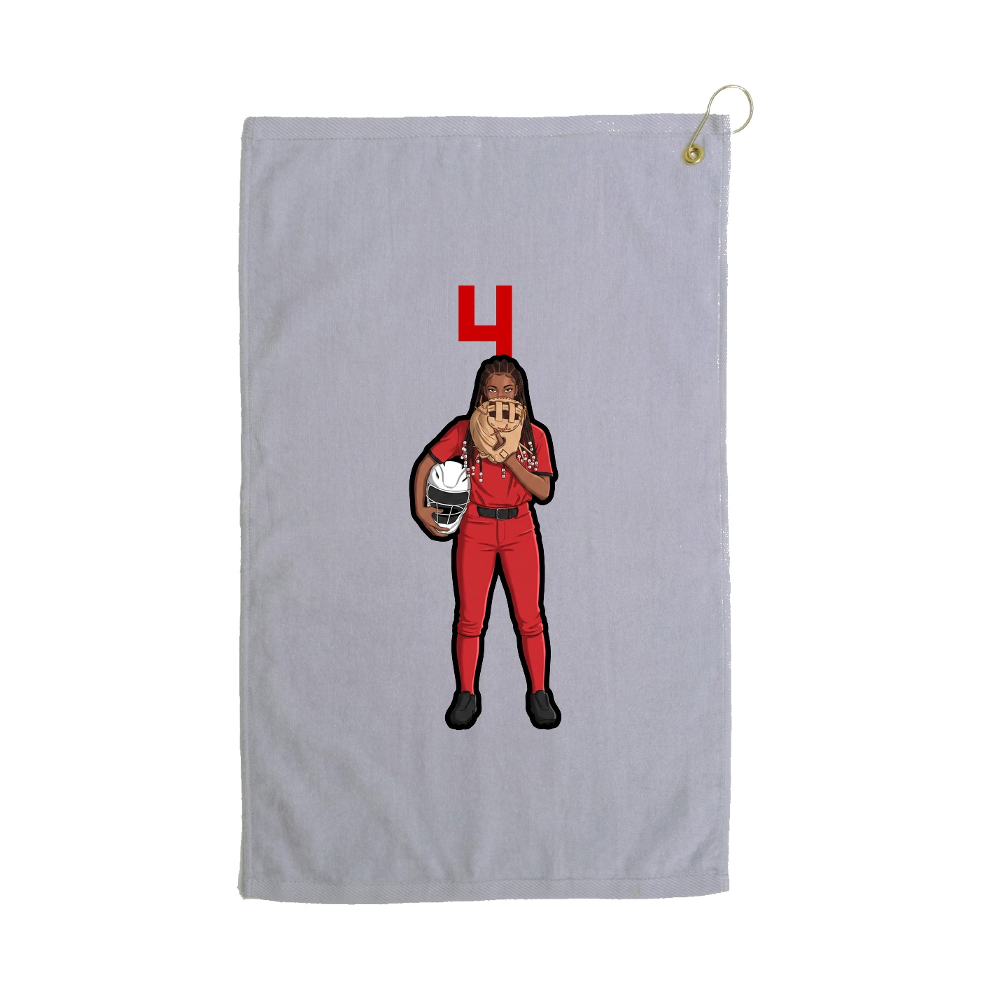 Golf Towel — Number Top in Grey